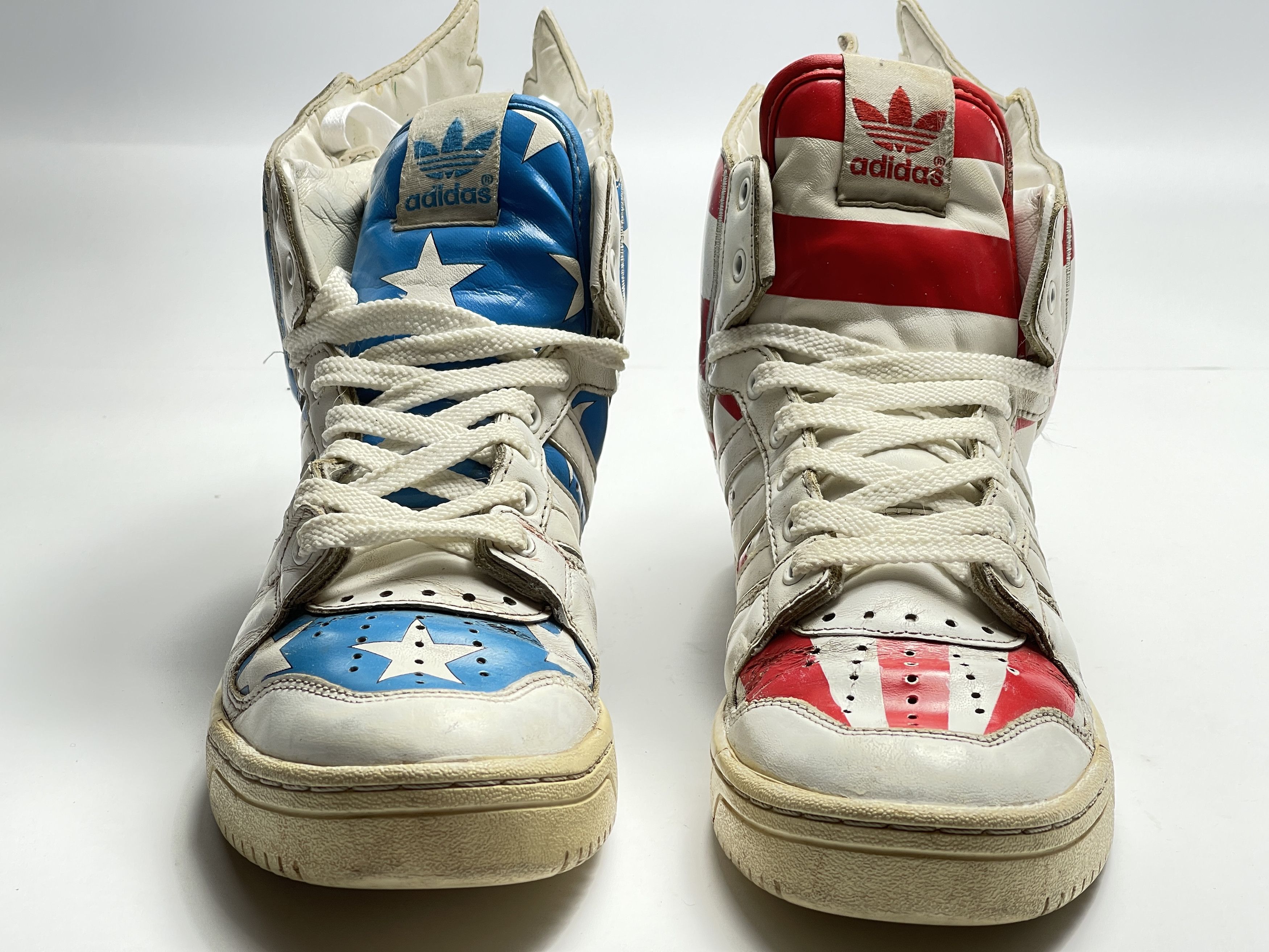 Adidas × Jeremy Scott Adidas Jeremy Scott Wings 2.0 FLAG Stars and Stripes V24619 Size US 7.5 / EU 40-41 - 7 Thumbnail