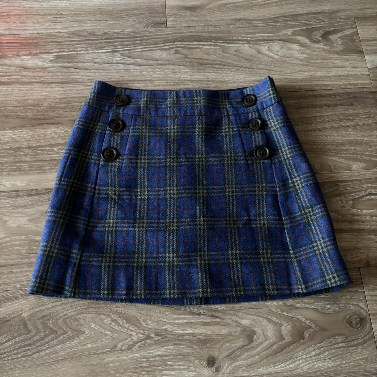 Vintage Crazy Vintage Y2K/2000s Cute Blue Plaid Skirt! Size 28" / US 6 / IT 42 - 1 Thumbnail