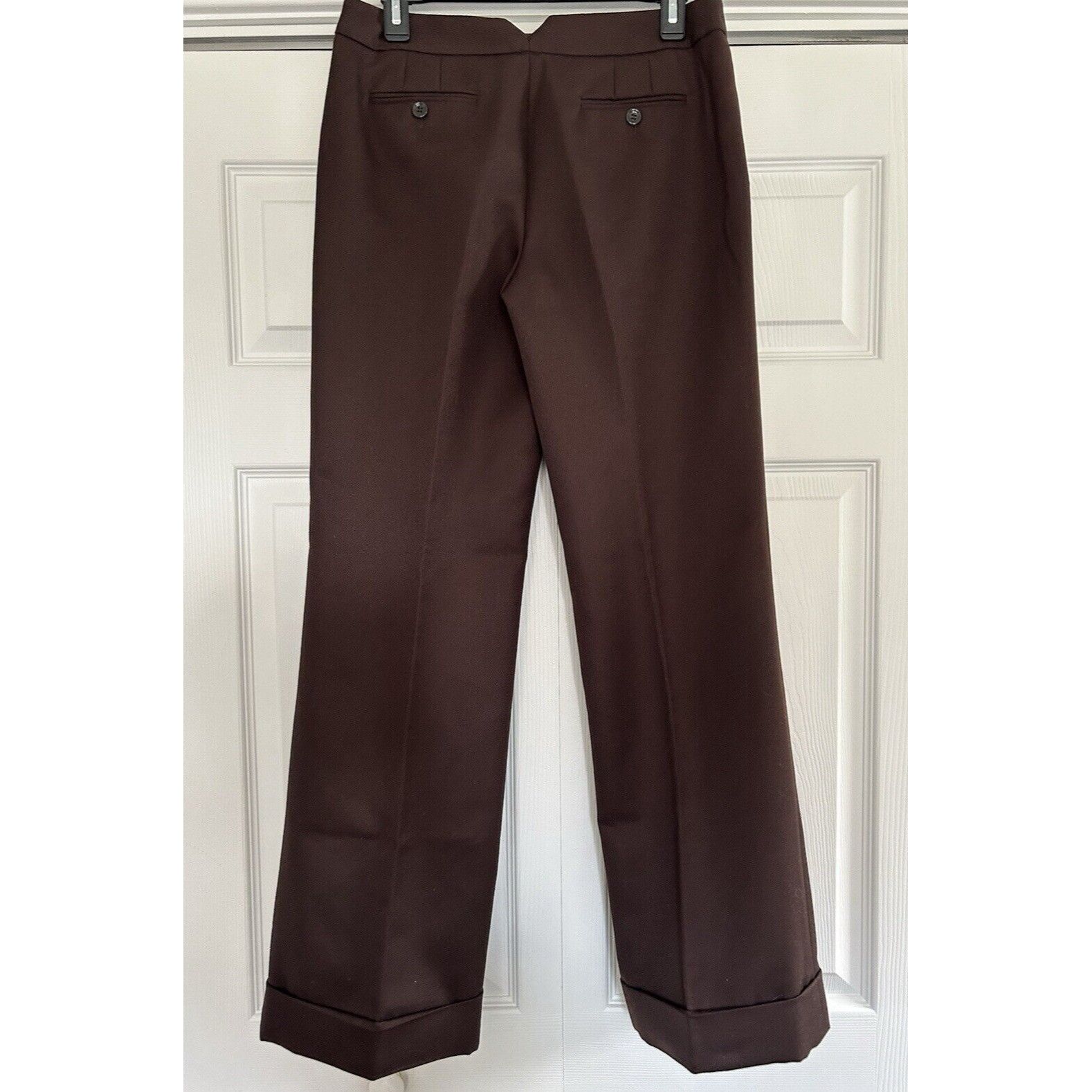 Ann Taylor Ann Taylor LOFT Womens Chocolate Brown Wool Blend Wide Cuffe Size 27" / US 4 / IT 40 - 2 Thumbnail