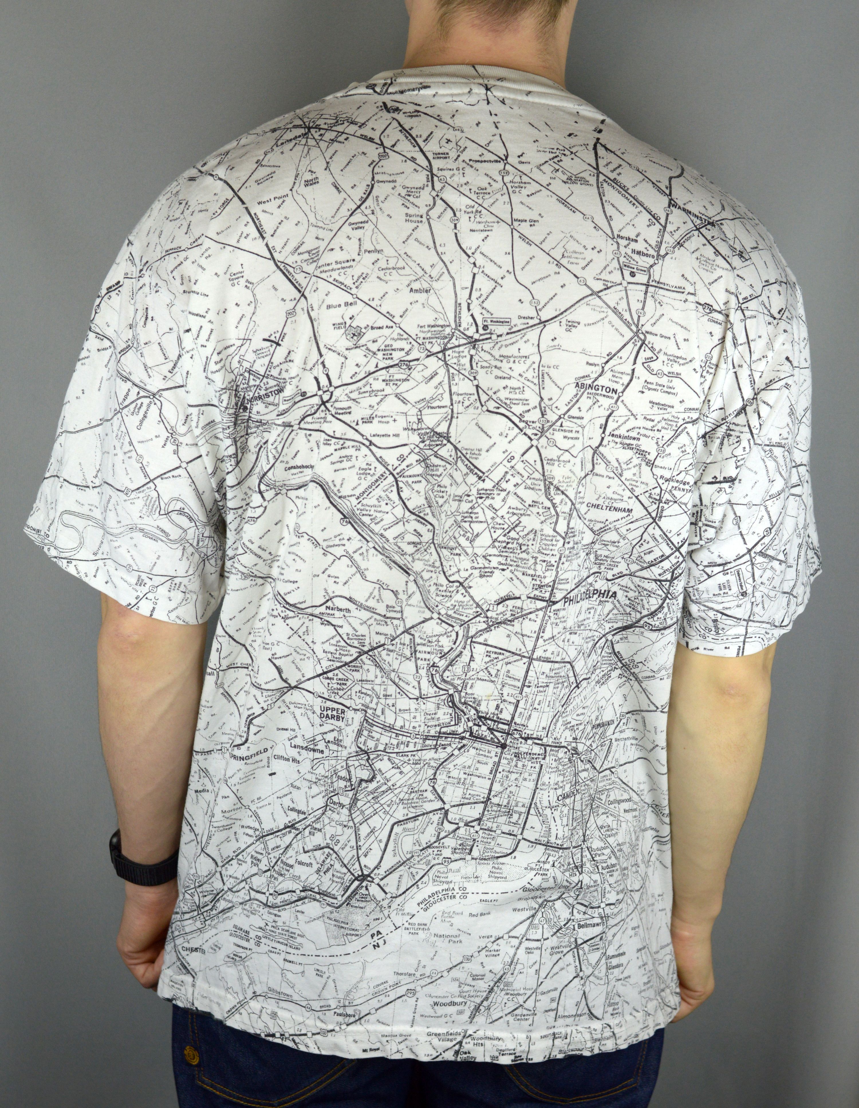 Vintage Vintage Philadelphia all over print 90s t shirt Size US XL / EU 56 / 4 - 2 Thumbnail
