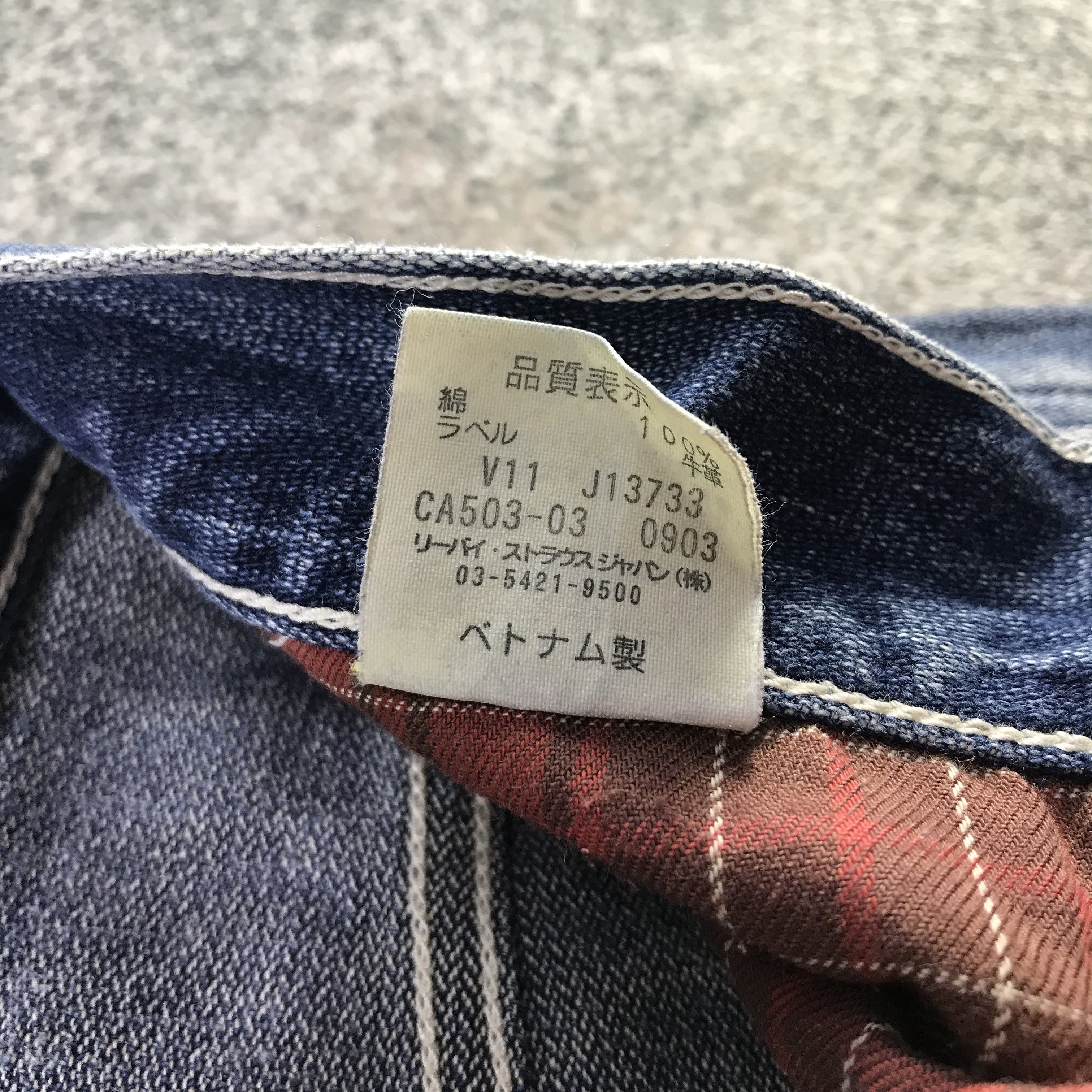 Levi's Vintage Distress Levis 503 Jeans Cargo Denim KJ3362 Size US 30 / EU 46 - 12 Thumbnail