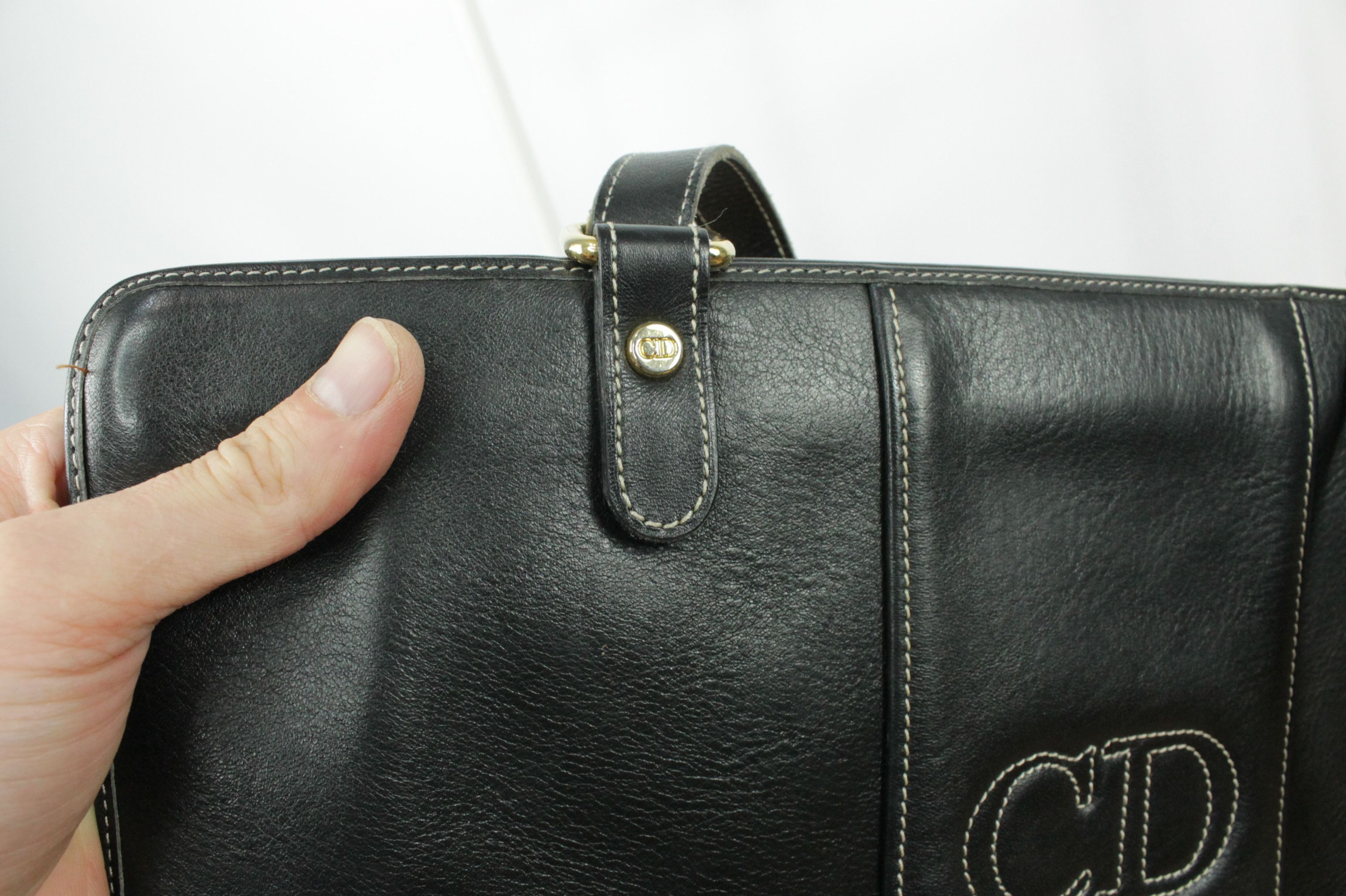 Christian Dior Monsieur Christian Dior Vintage Black Leather Shoulder Bag Size ONE SIZE - 15 Thumbnail