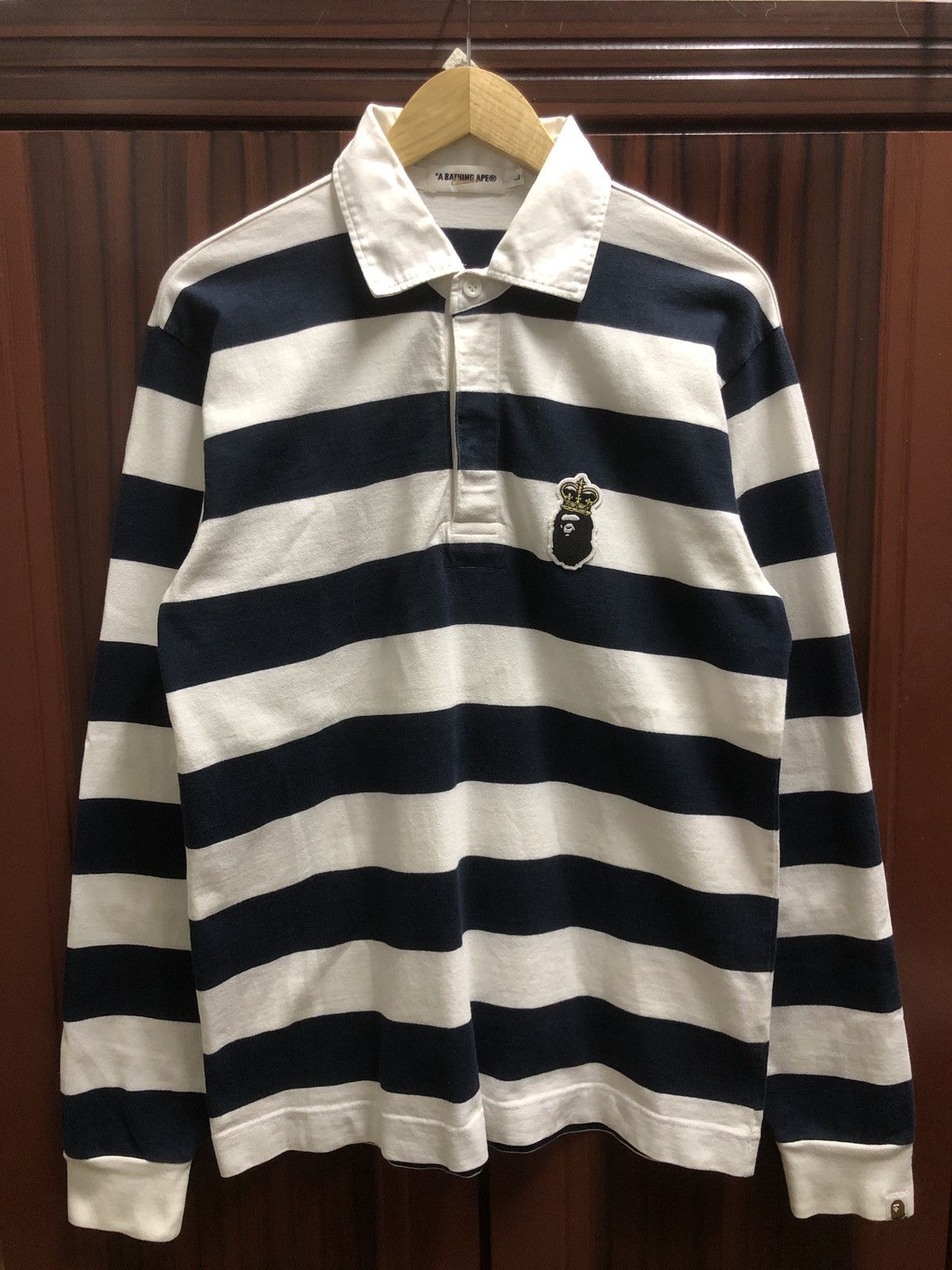 【 BAPE X MOUSSY 】STRIPED RUGBY L/S SHIRT BAPE X MOUSSY 】STRIPED RUGBY L/S SHIRT | bape.com