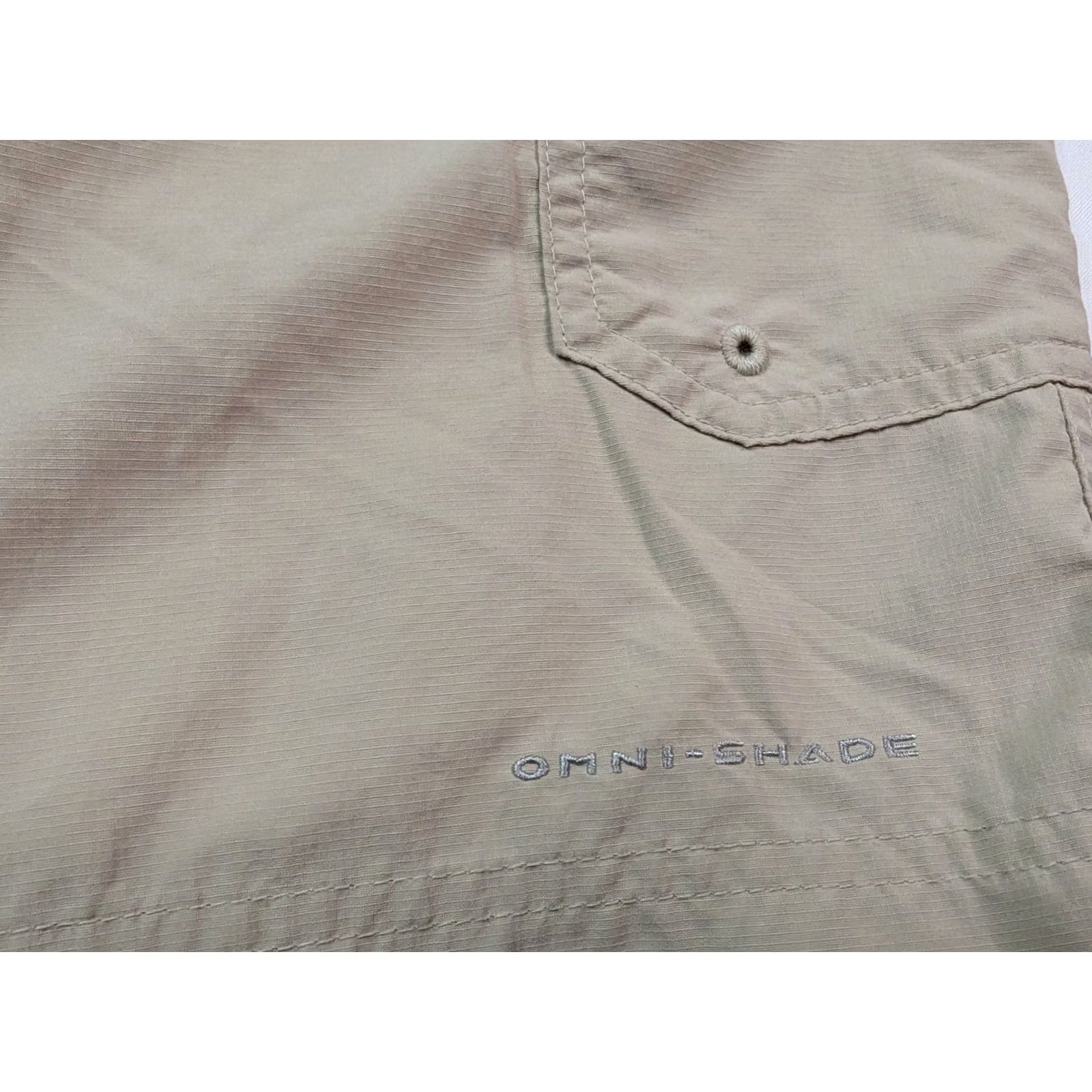 Vintage Columbia PFG Shorts OMNI-SHADE Fishing Hiking Men 40 x 10 Beige Lightweight Cargo Shorts Regular Mens Size US 40 / EU 56 - 5 Thumbnail
