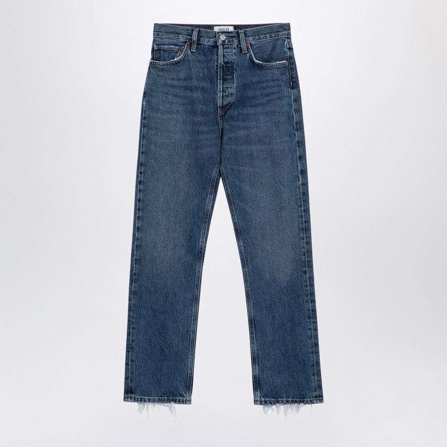 Agolde o1d2blof0724 Ribbed Denim Jeans in Blue Size 28" / US 6 / IT 42 - 1 Thumbnail