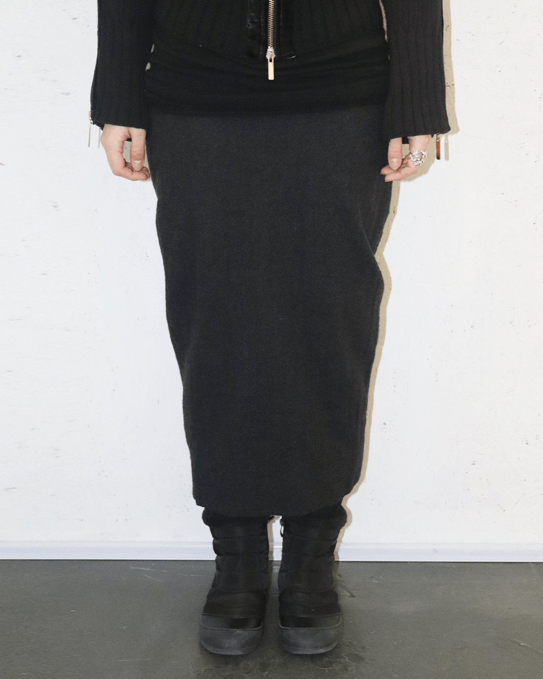 Rick Owens Rick Owens 12AW "MOUNTAIN" Wool Pencil Skirt Size 27" / US 4 / IT 40 - 2 Thumbnail