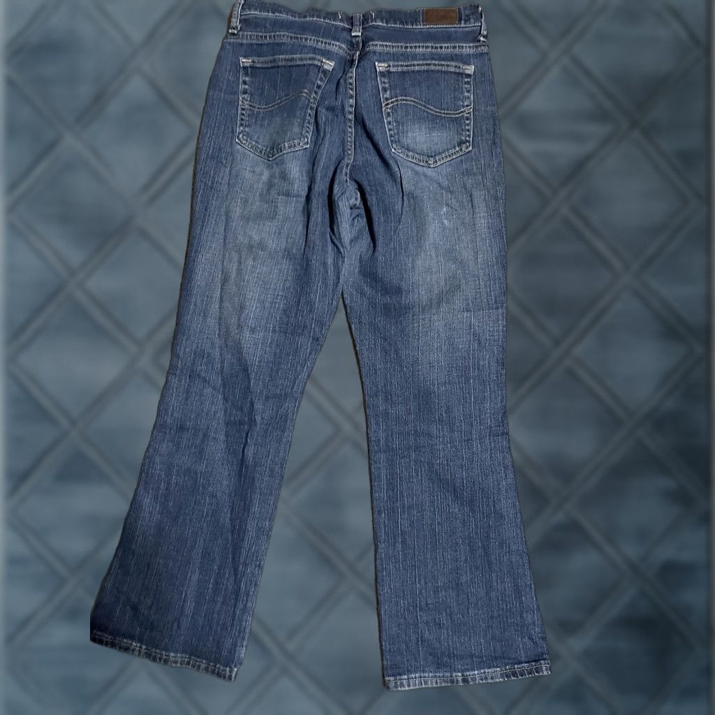 Lee Lee Jeans Womens 10 Short Blue Denim Relaxed Bootcut Waist High Rise Size 32" / US 10 / IT 46 - 1 Thumbnail