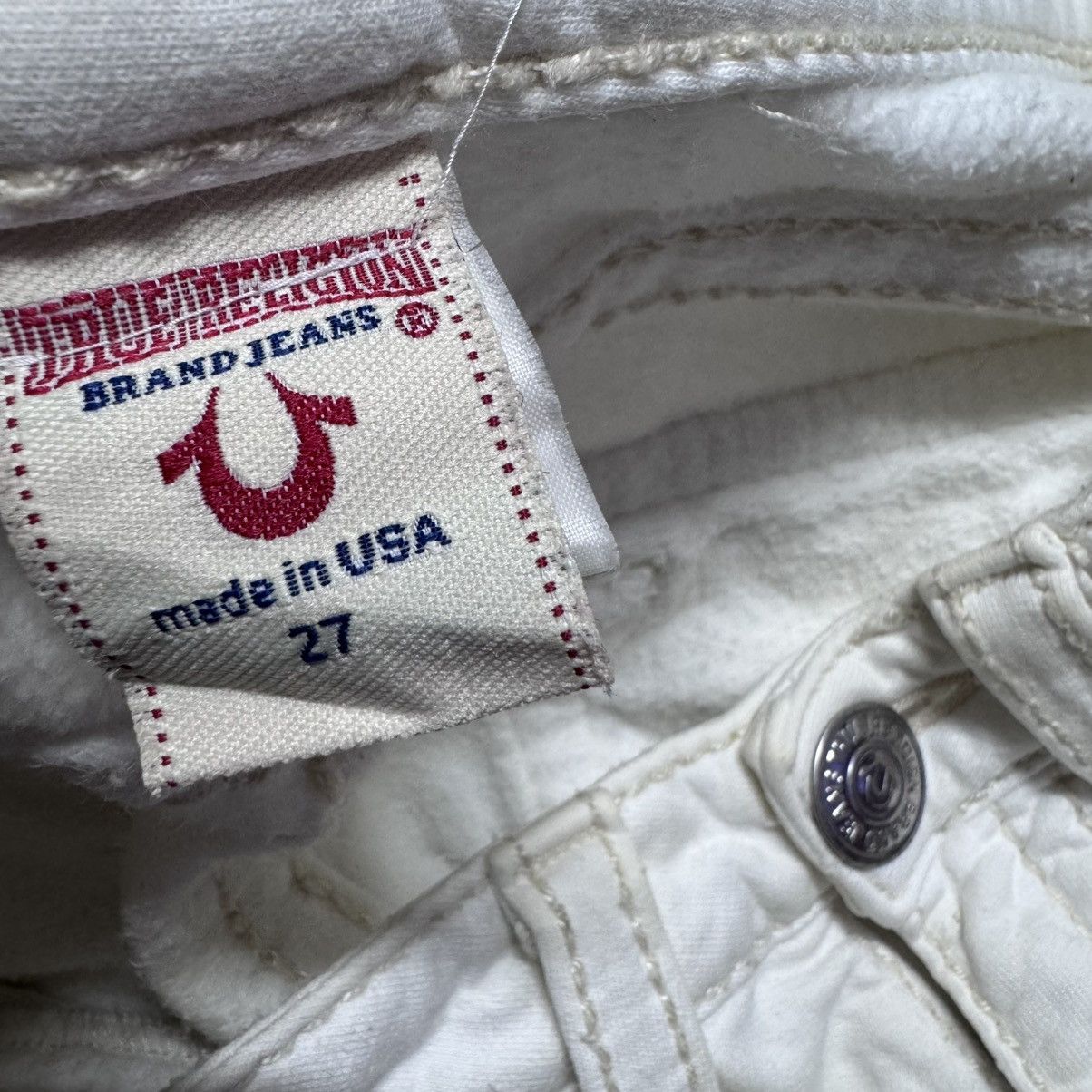 True Religion True Religion Joey Big T Sweat Flare Jeans White Size 27" / US 4 / IT 40 - 20 Thumbnail