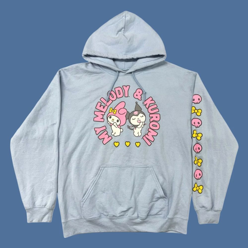 Ripple Junction My Melody Kuromi Sanrio Ripple Junction Graphic Hoodie Sweatshirt Womens Large Blue Size L / US 10 / IT 46 - 1 Thumbnail