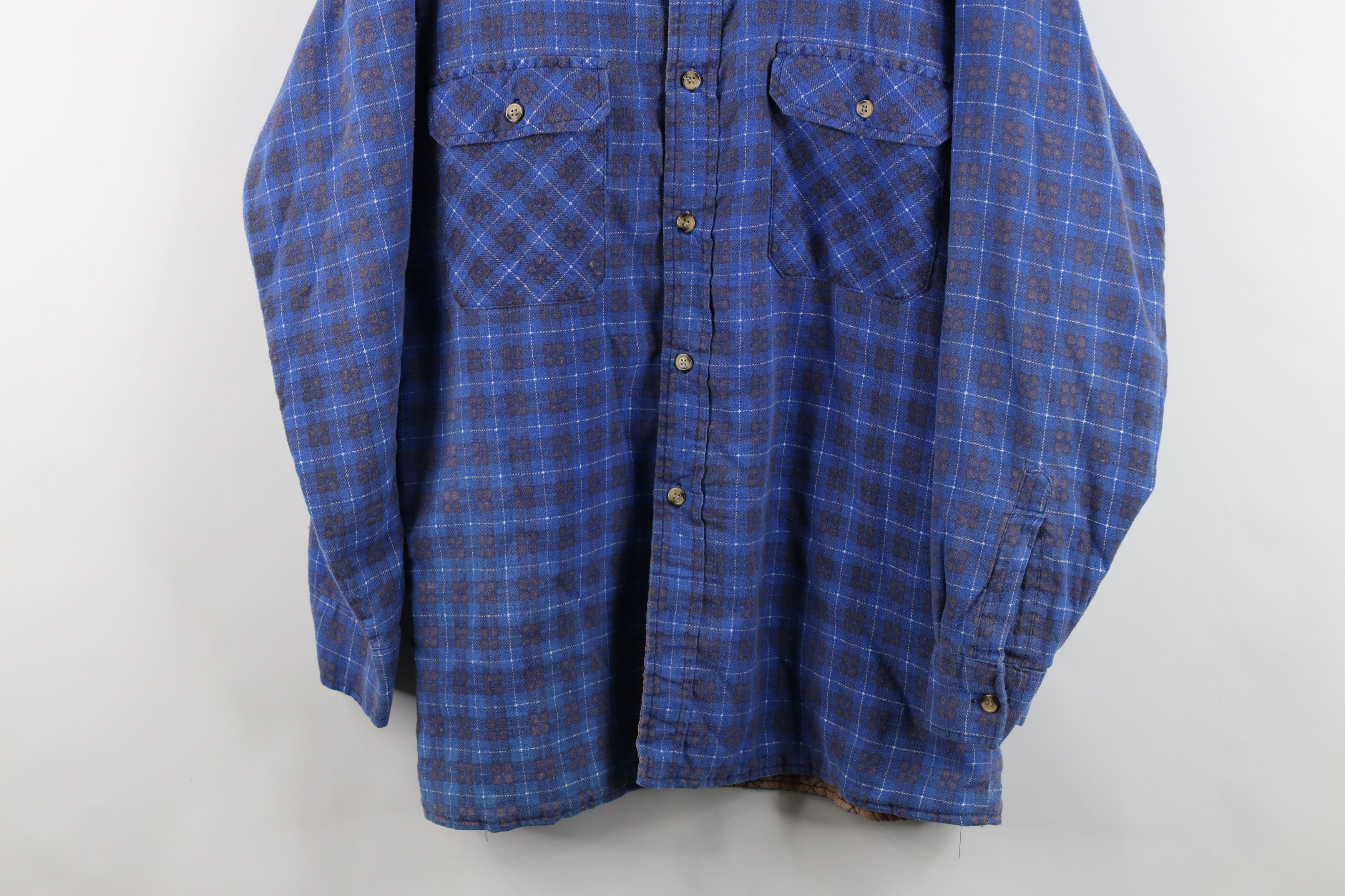 Lee Vintage 70s Lee Flannel Button Shirt Jacket Jac Shirt Size US L / EU 52-54 / 3 - 3 Thumbnail