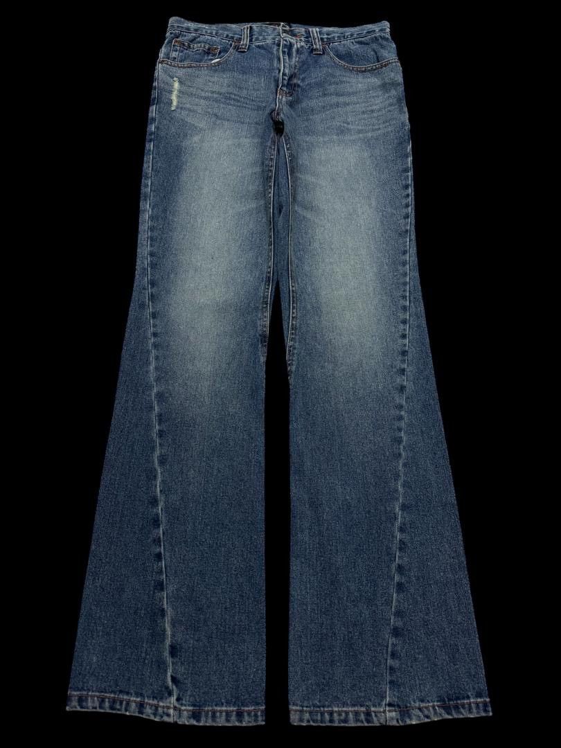 Tornado Mart TWIST LEG Barcedos Exchange Mudwash Distress Twist Leg Flare Size US 30 / EU 46 - 1 Thumbnail