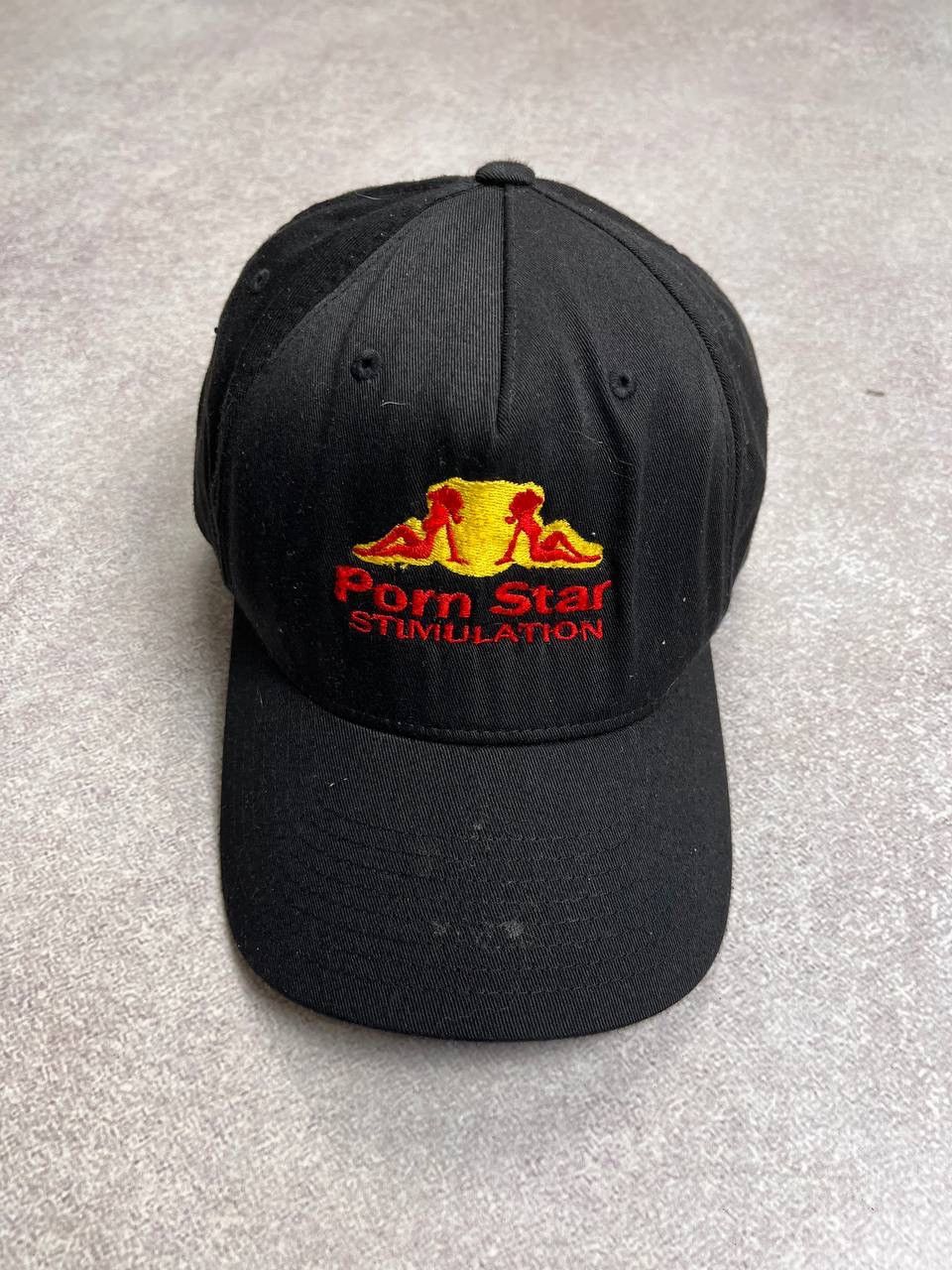 Hook-Ups × Vintage Vintage Pornstar Stimulation Embroidery Flex Fit Y2K Cap Os Size ONE SIZE - 1 Thumbnail