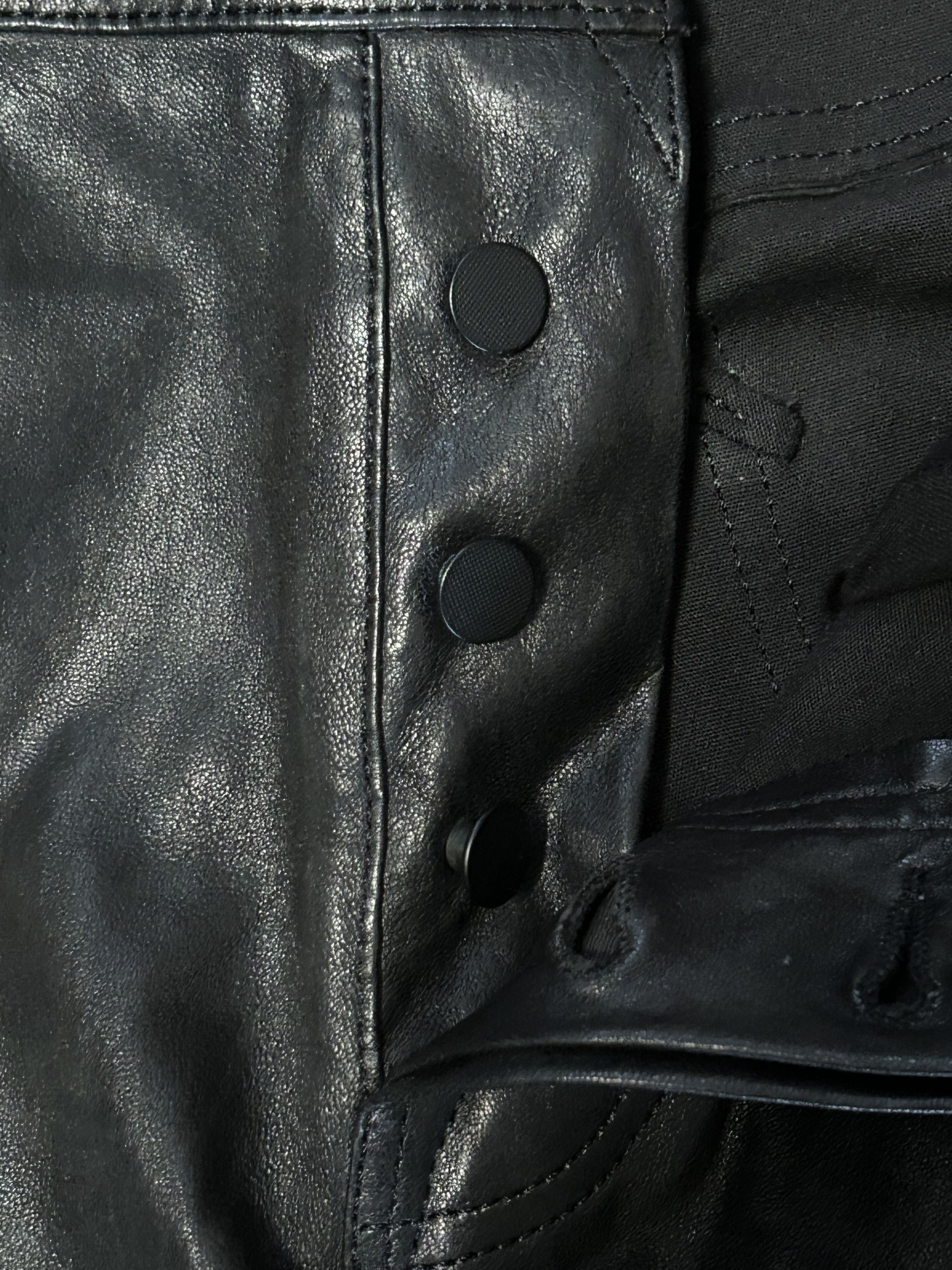 Hudson Hudson Zack Skinny Zip Leather Moto Pants – Size 31 Size US 31 - 3 Thumbnail