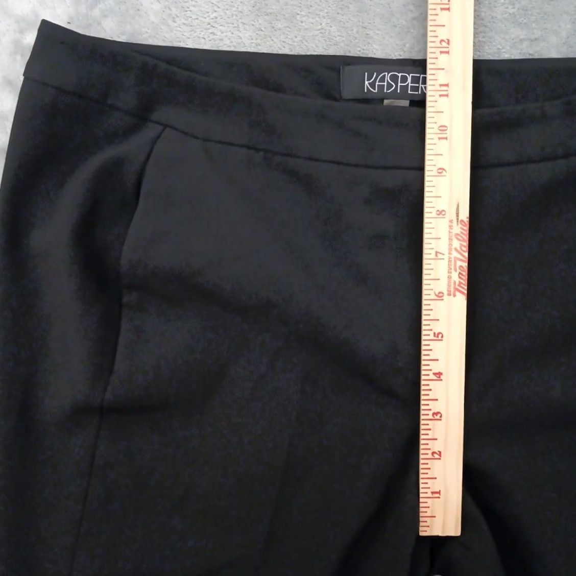 Kasper Kasper Dress Pants Womens Size 14 Black Pockets 38x29 Mid Rise Regular Inseam 29 in Straight Pants Women Size 36" / US 14 / IT 50 - 3 Thumbnail