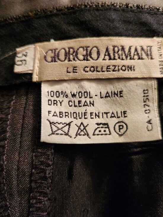 Giorgio Armani Giorgio Armani men's 100%wool dress pants size: 36/29 Size 36R - 5 Thumbnail