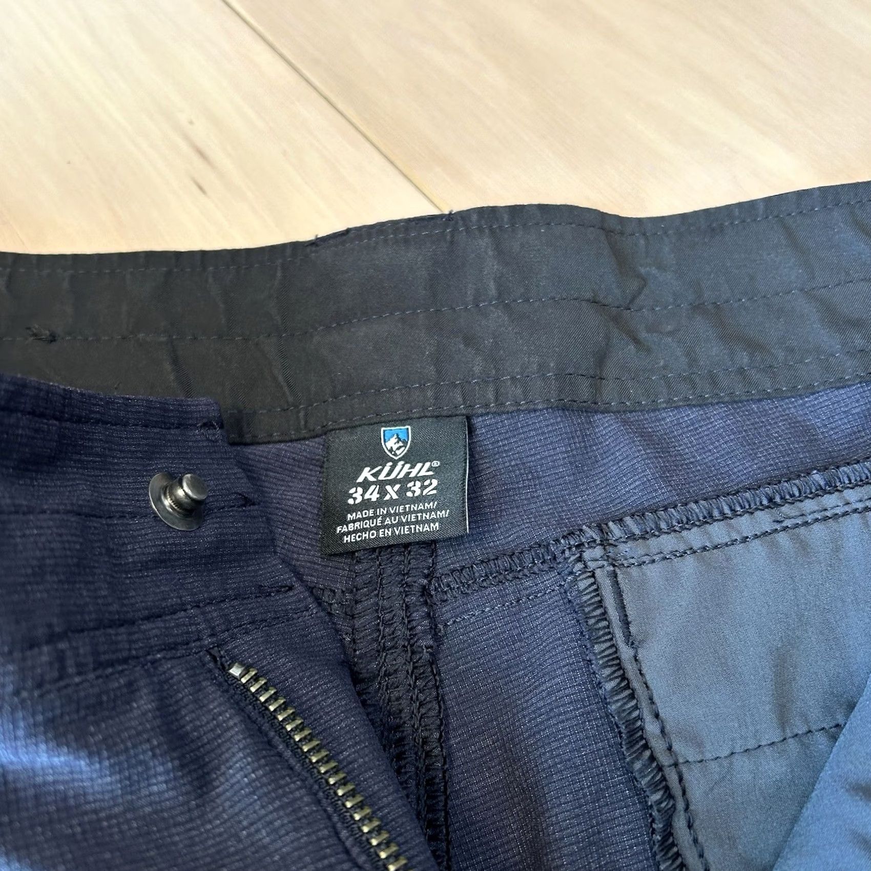 Vintage Kuhl DECEPTR Pant In Blue Mens 29x31 Chino Zip Pocket UV Protection Media Pocket Pockets Tapered Regular Rise 10-12in Knit Nylon Blend Width Slim Fit Size US 29 - 5 Thumbnail