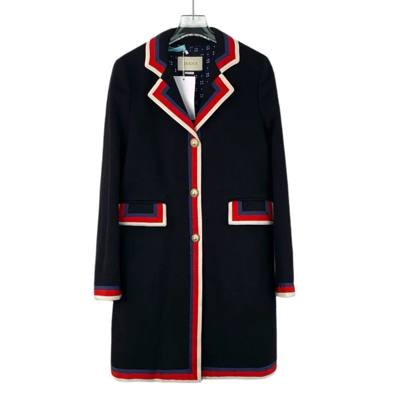 Gucci Gucci Black striped wool lapel single-breasted long-sleeve Size XS / US 0-2 / IT 36-38 - 1 Thumbnail