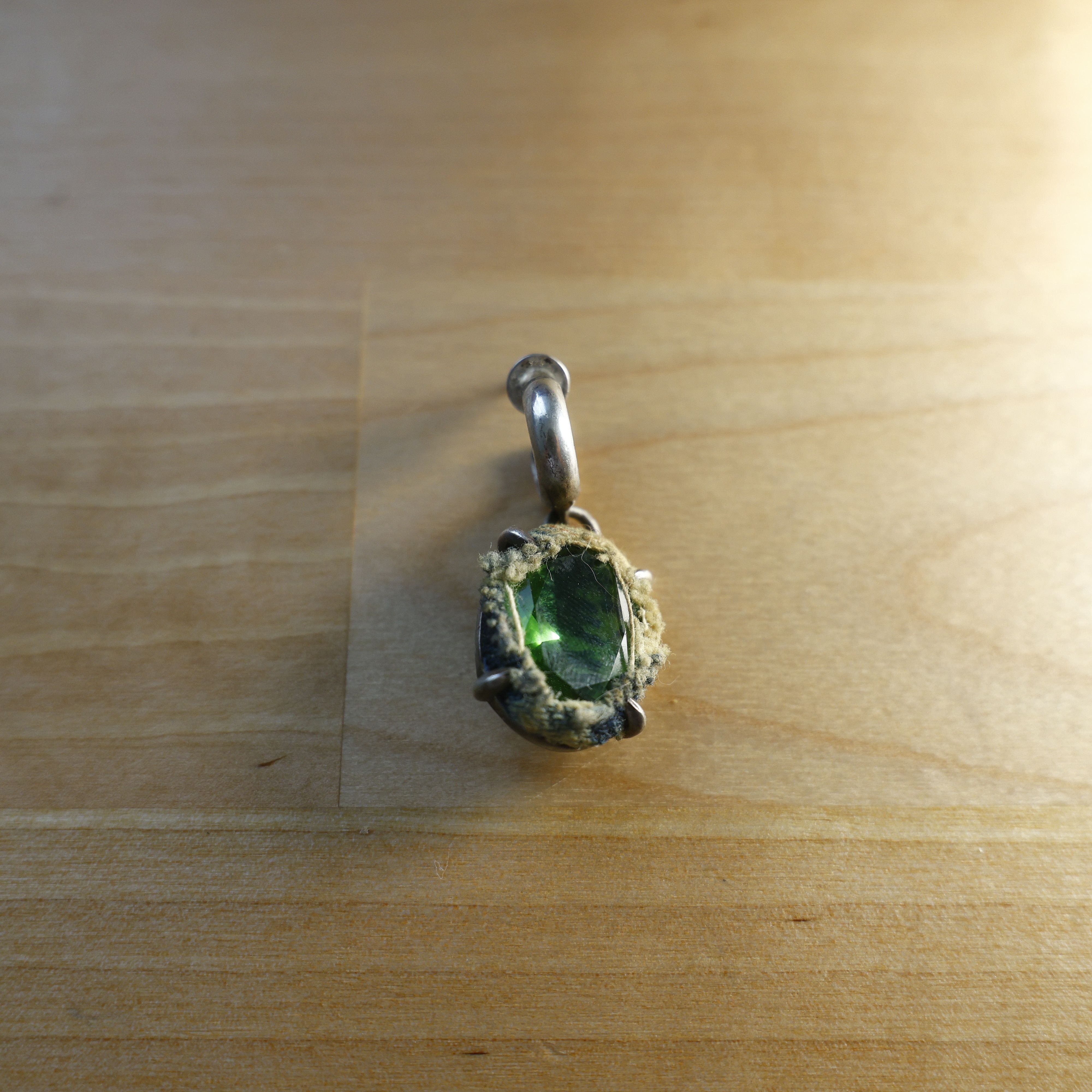 Jewelry Sweet Lime Juice Silver Gem Denim Earring Size ONE SIZE - 1 Thumbnail