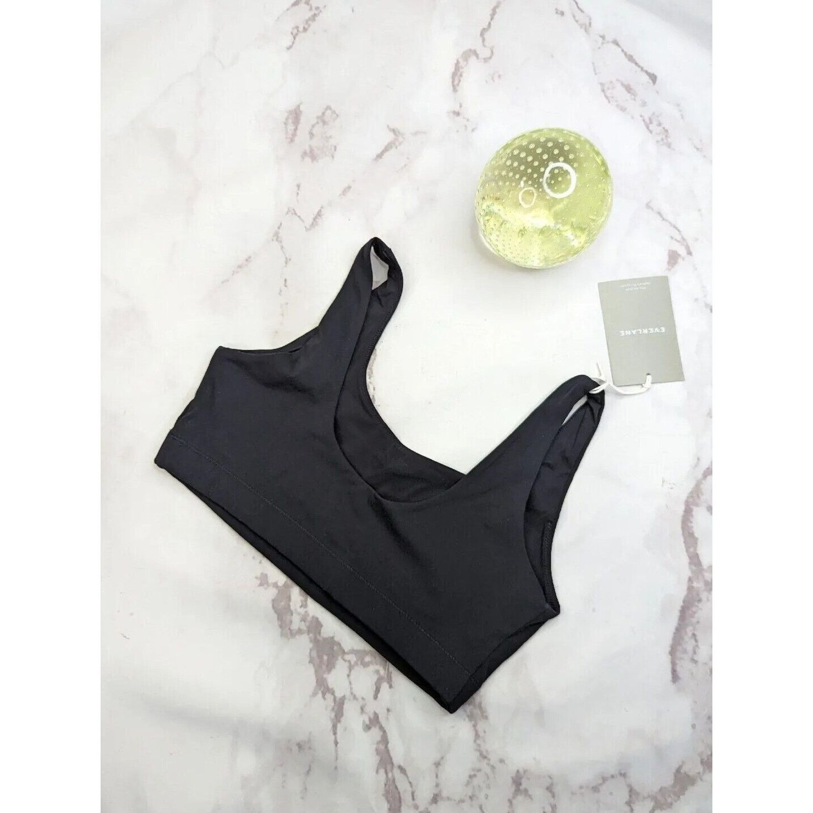 Everlane Everlane Perform Bra Women Medium Black Square Neck Sports Size M / US 6-8 / IT 42-44 - 6 Thumbnail