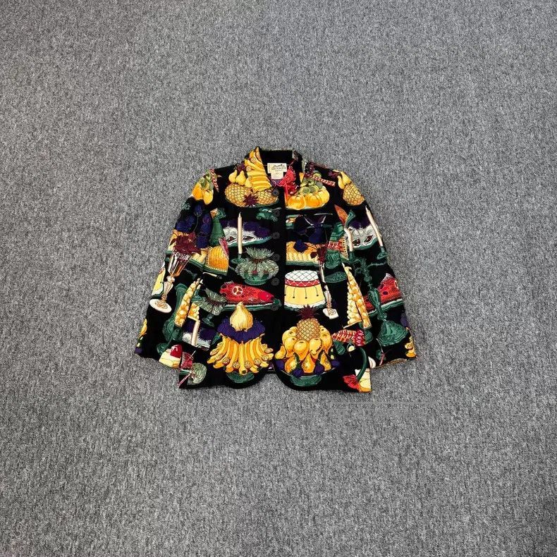 Hermes Hermes Feast Gluttonous Silk Shirt Jacket Size XS / US 0-2 / IT 36-38 - 1 Thumbnail