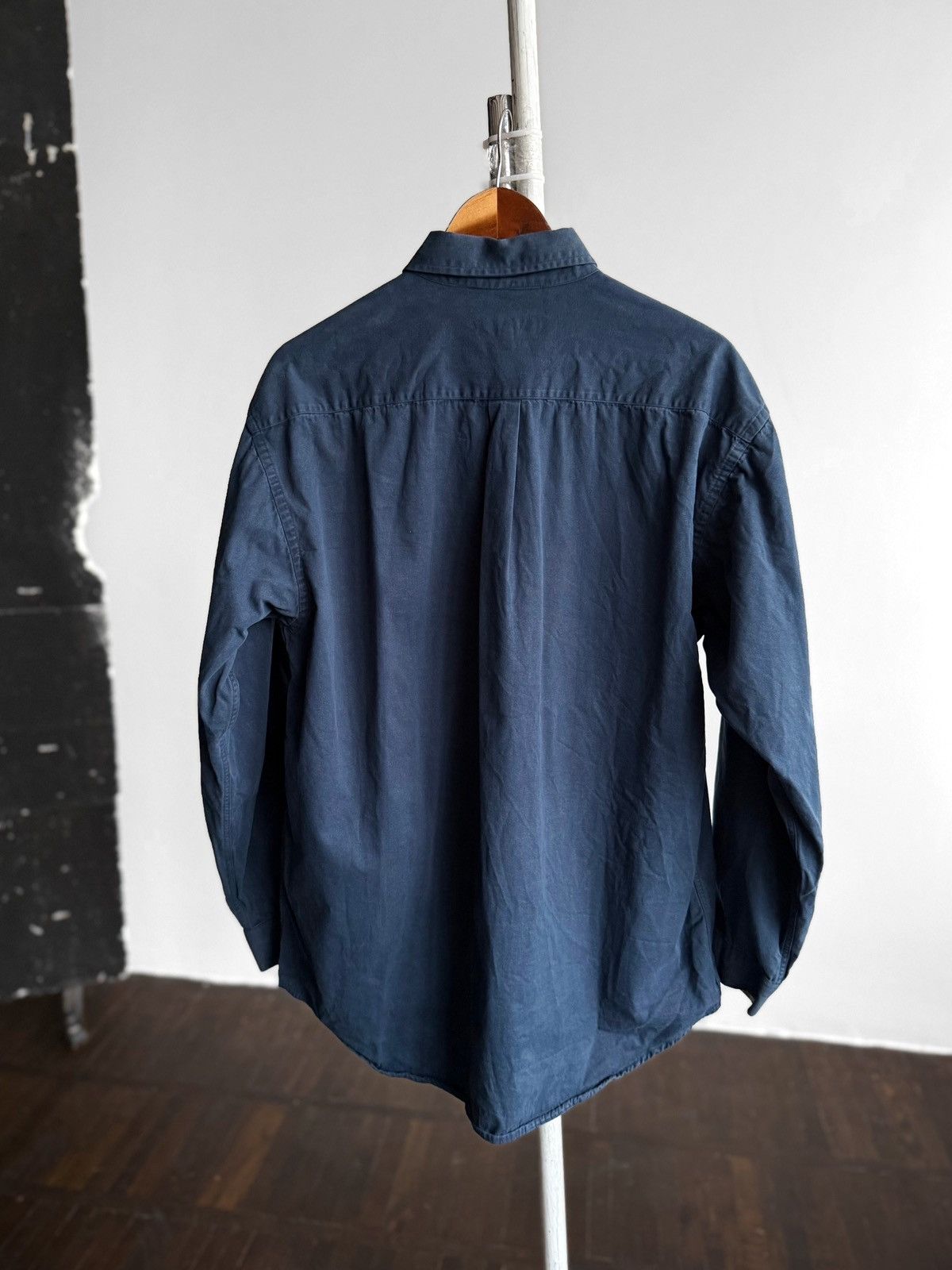 Aquascutum Aquascutum of London Mens Navy Blue Brushed Cotton Shirt Size US L / EU 52-54 / 3 - 2 Thumbnail