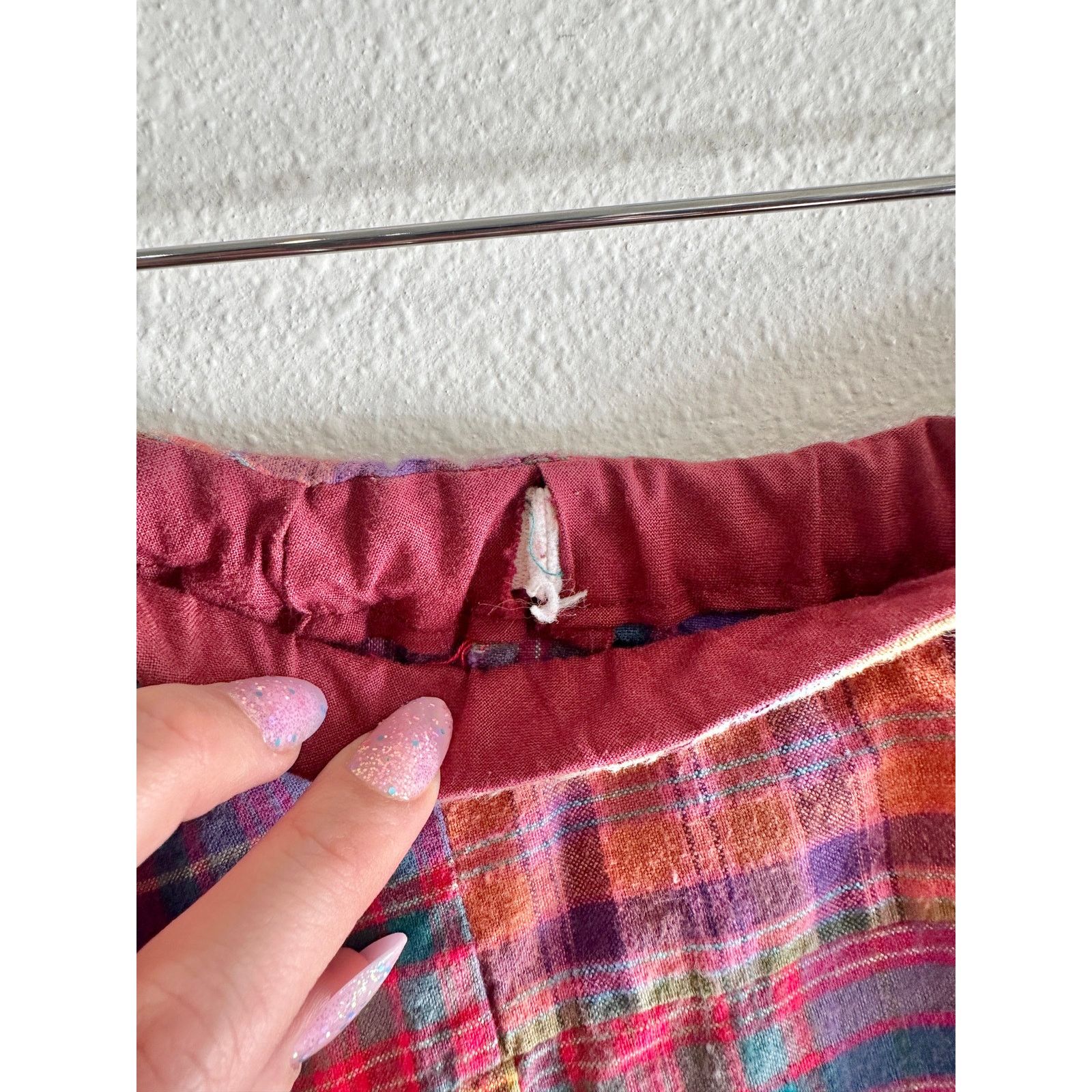 Vintage Vintage 60s 70s Patchwork Midi Skirt Size 27" / US 4 / IT 40 - 3 Thumbnail