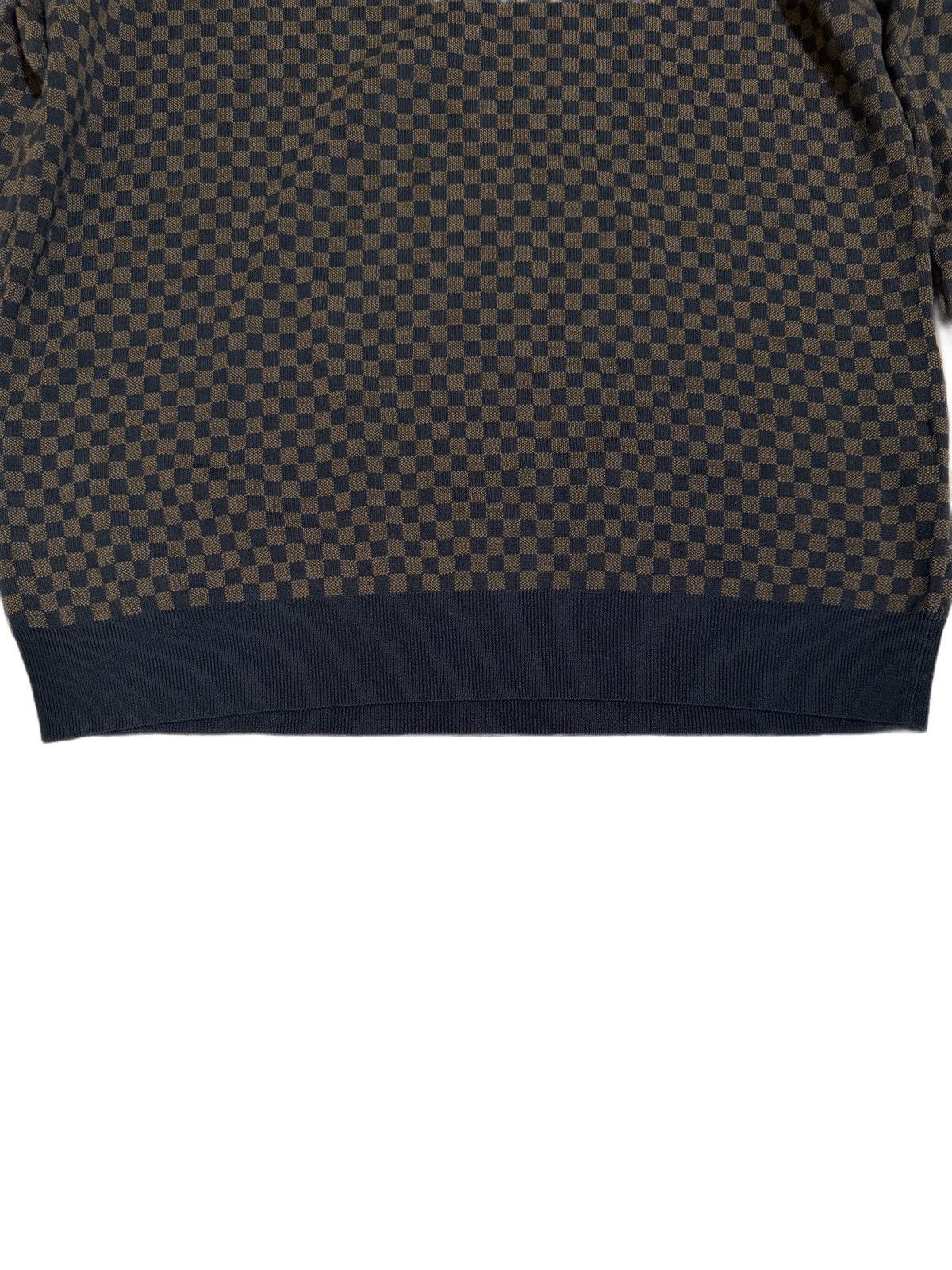 Louis Vuitton 🔥Louis Vuitton Damier V Neck Sweater/LV Monogram Sweater Size US L / EU 52-54 / 3 - 2 Thumbnail