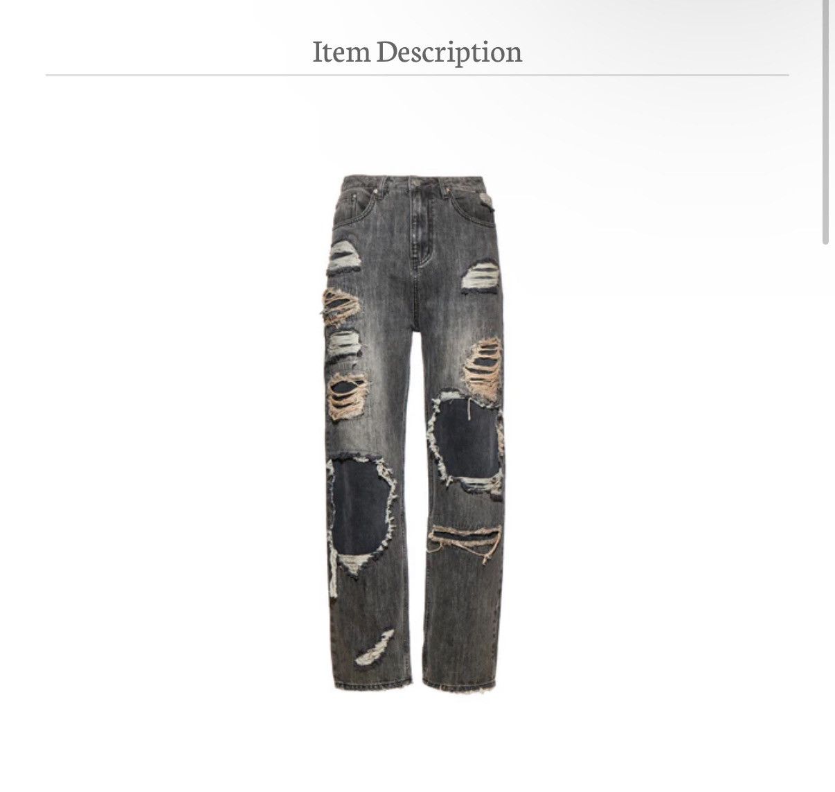 Vale Kurt Distressed Denim Size US 34 / EU 50 - 1 Thumbnail