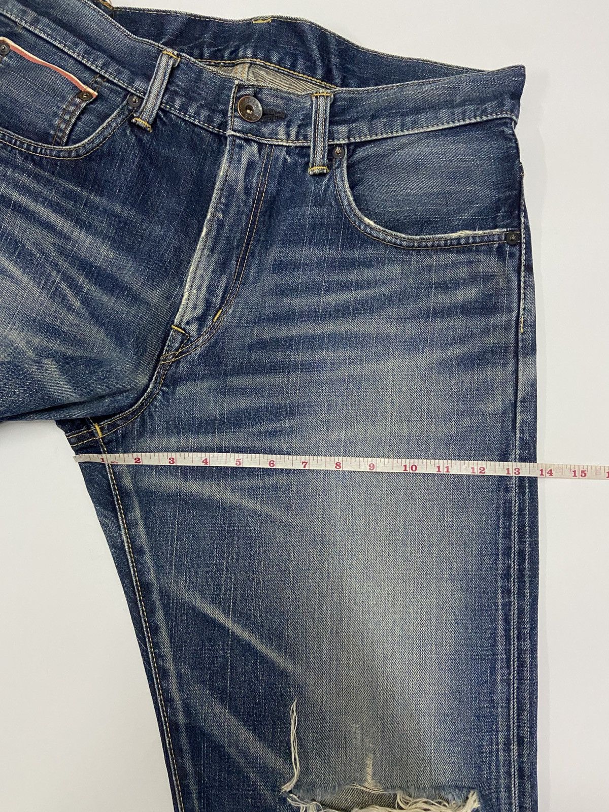 Edwin Vintage Edwin 505XX Orange Tag Selvedge Distressed Size US 32 / EU 48 - 15 Thumbnail