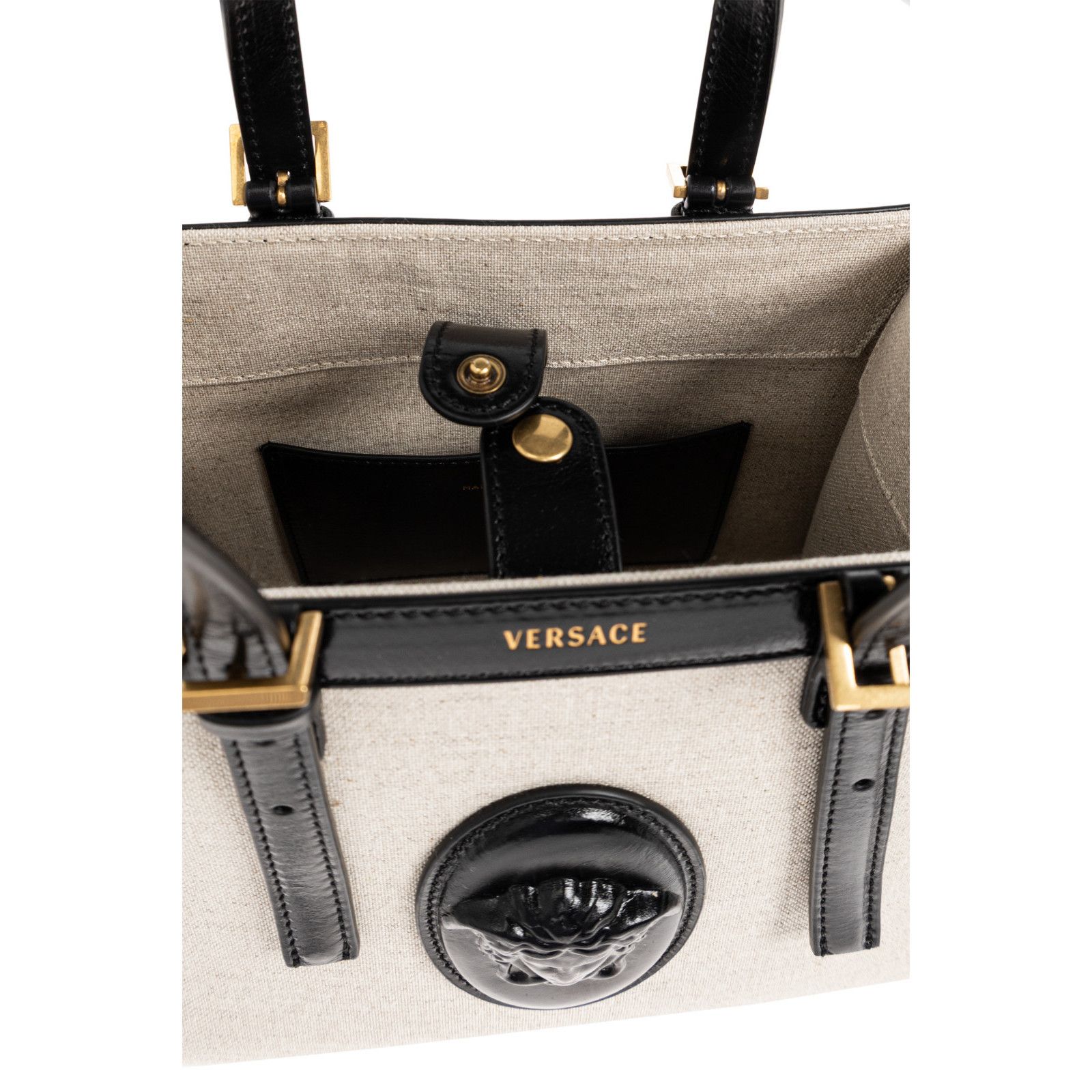 Versace VERSACE Riviere Mini Black Top Bag New & Authentic Size ONE SIZE - 4 Thumbnail