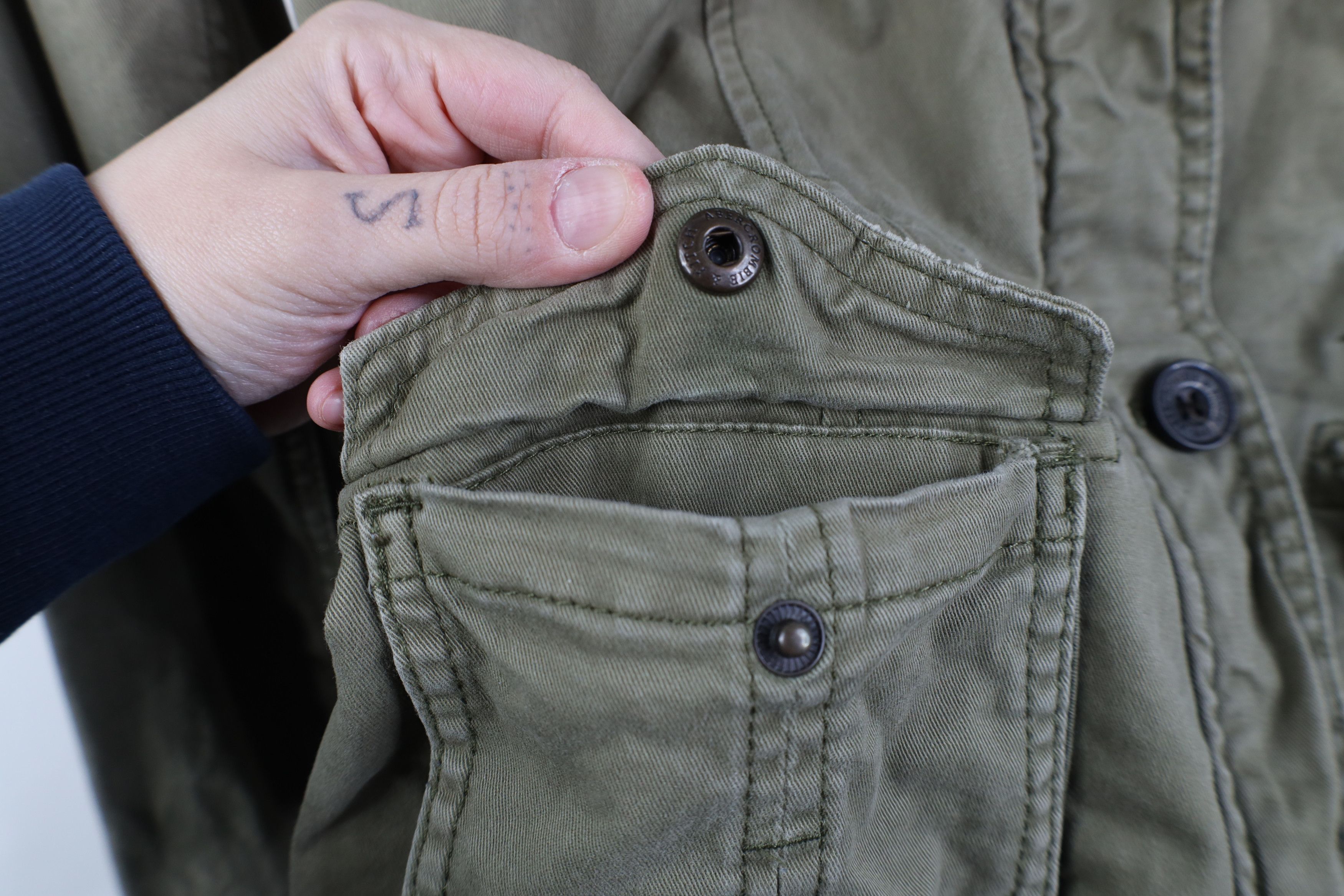 Abercrombie & Fitch Vintage 90s Y2K Abercrombie & Fitch Military Field Jacket Size L / US 10 / IT 46 - 6 Thumbnail