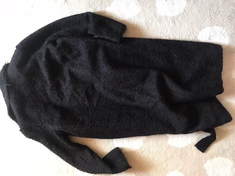 Helmut Lang HELMUT LANG Goat, cashmere and wool black coat Size XS / US 0-2 / IT 36-38 - 9 Thumbnail