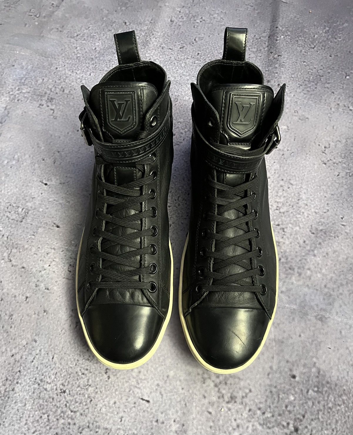 Louis Vuitton LOUIS VUITTON Montant LV Trainer leather high trainers Size US 9 / EU 42 - 2 Thumbnail