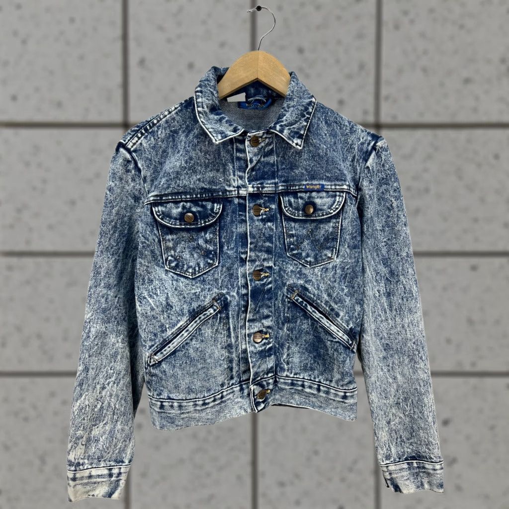 Wrangler VINTAGE Wrangler Denim Jacket Custom Metallica Patch 1989 Rock Heavy Metal XS Size XS / US 0-2 / IT 36-38 - 1 Thumbnail