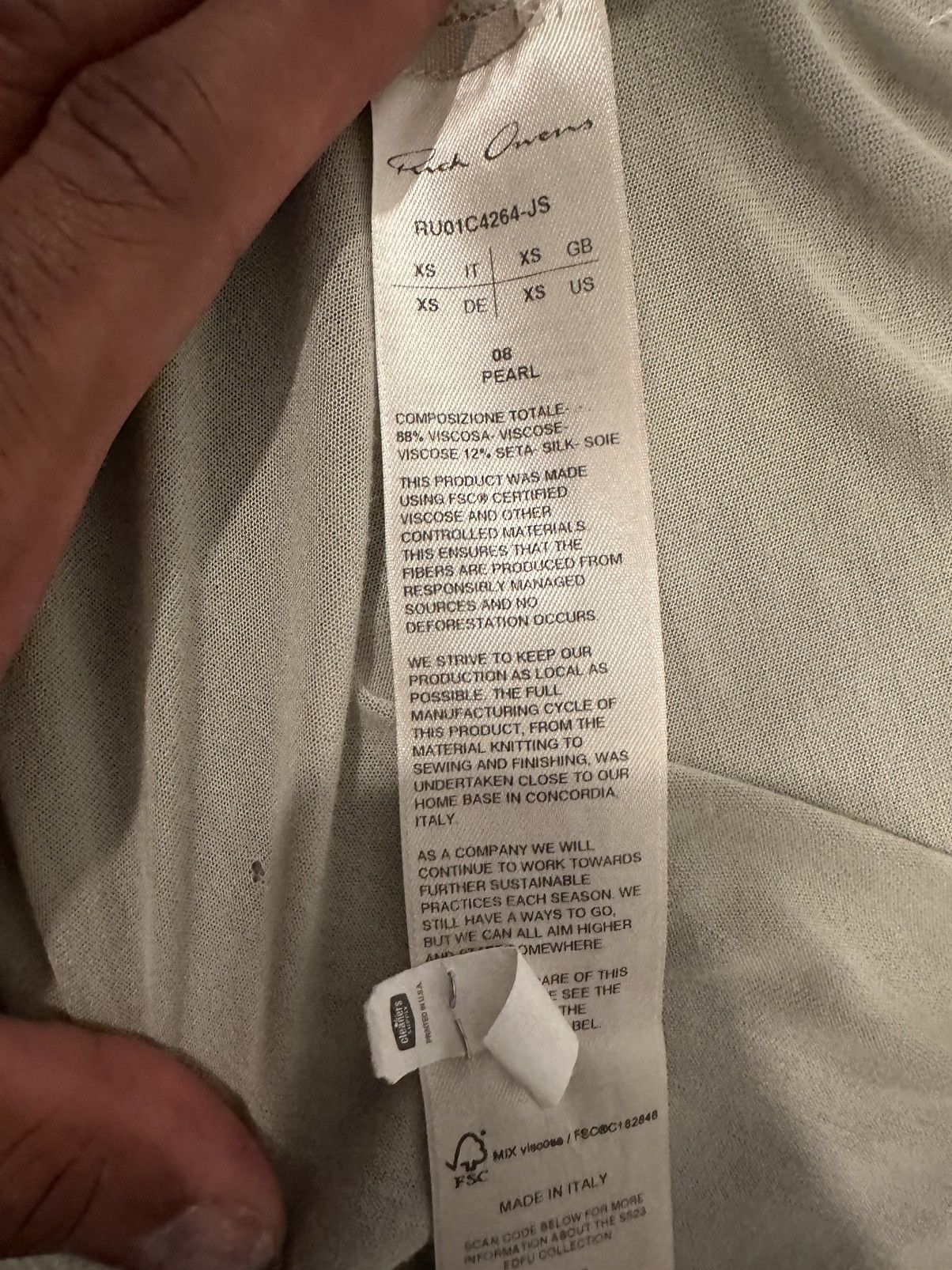 Rick Owens Rick Owen Tshirt Size US XS / EU 42 / 0 - 6 Thumbnail
