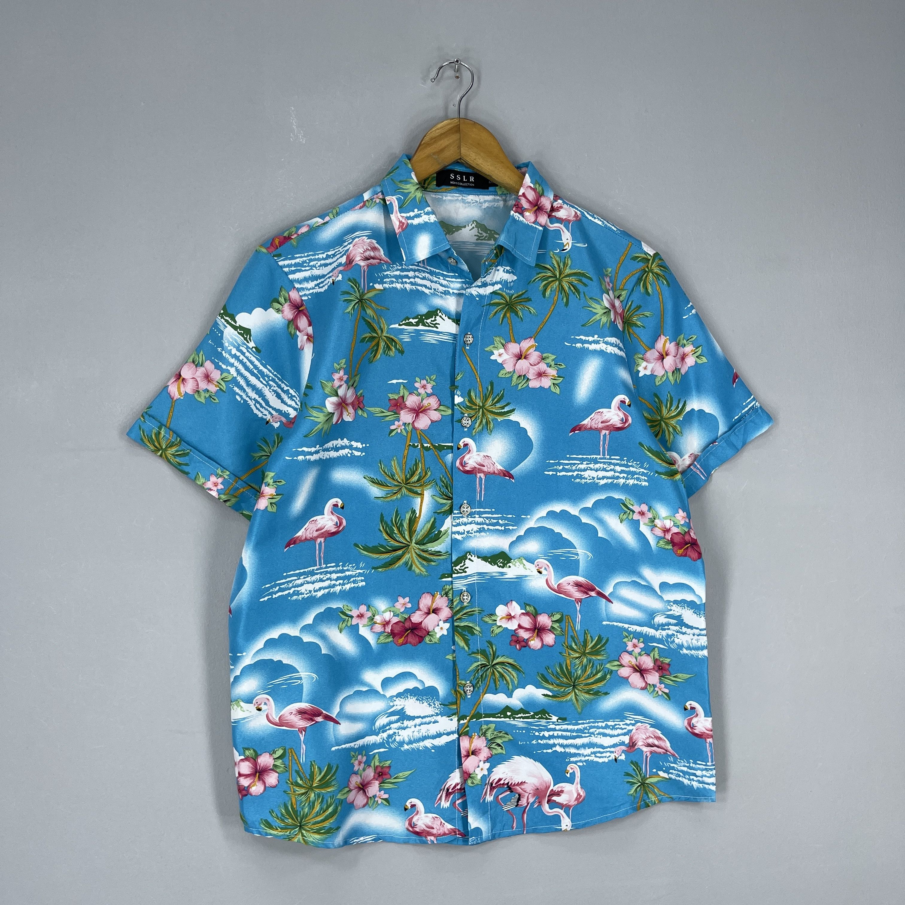 Vintage Vintage Y2K SSLR Flamingo Bird Motive Hawaii Shirt Size US S / EU 44-46 / 1 - 3 Thumbnail