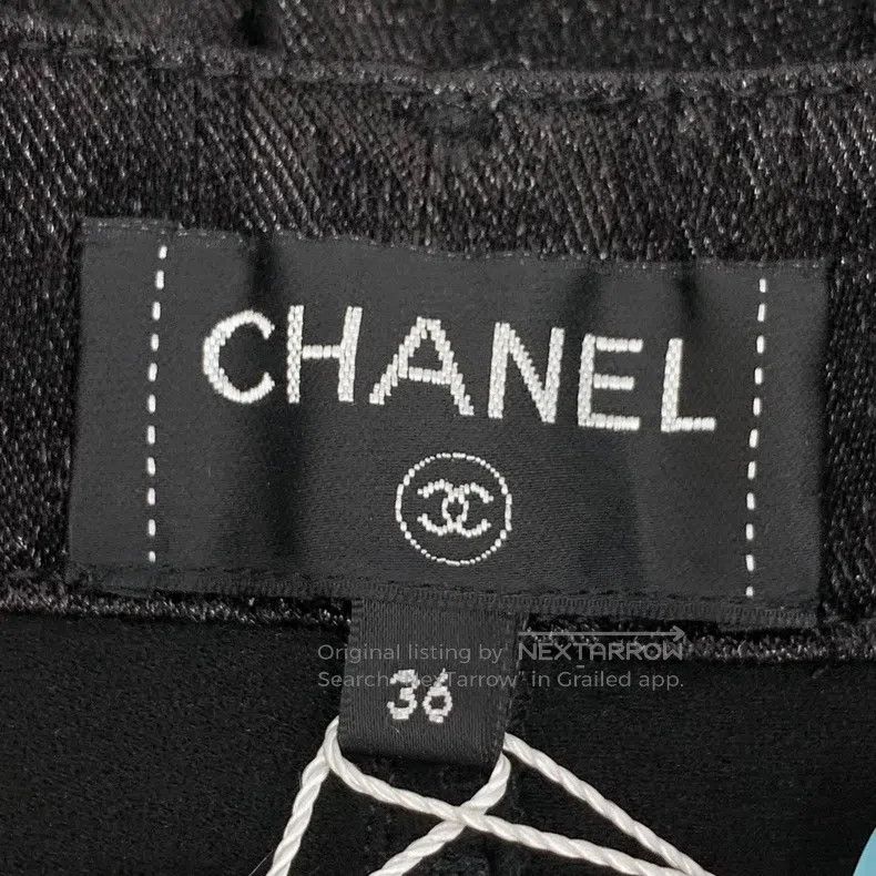 Chanel Chanel Black old-fashioned cotton casual denim trousers Size 24" / US 00 / IT 34 - 6 Thumbnail