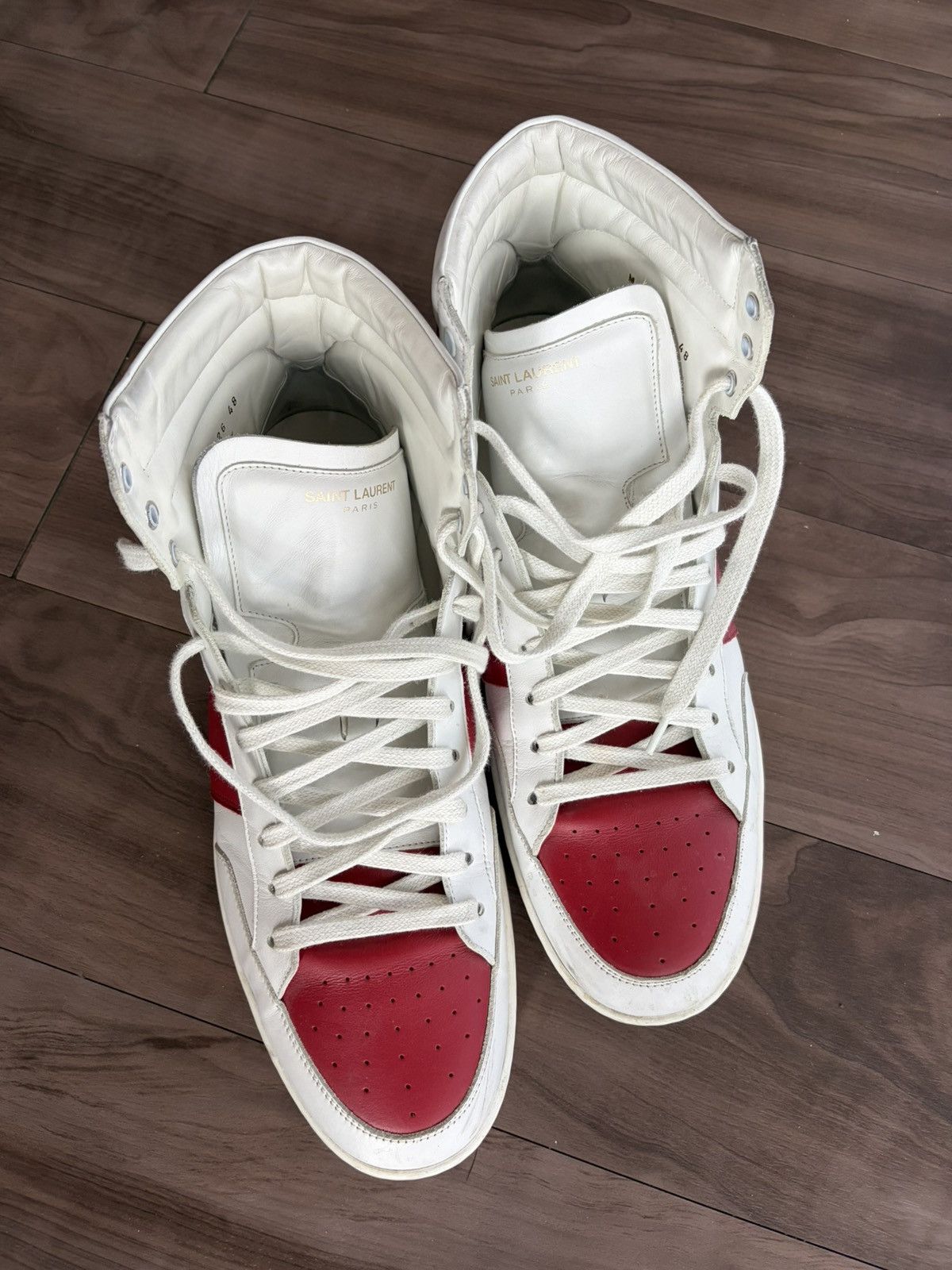 Saint Laurent Paris Saint Laurent Paris SL/10H White/Red Size US 14 / EU 47 - 2 Thumbnail