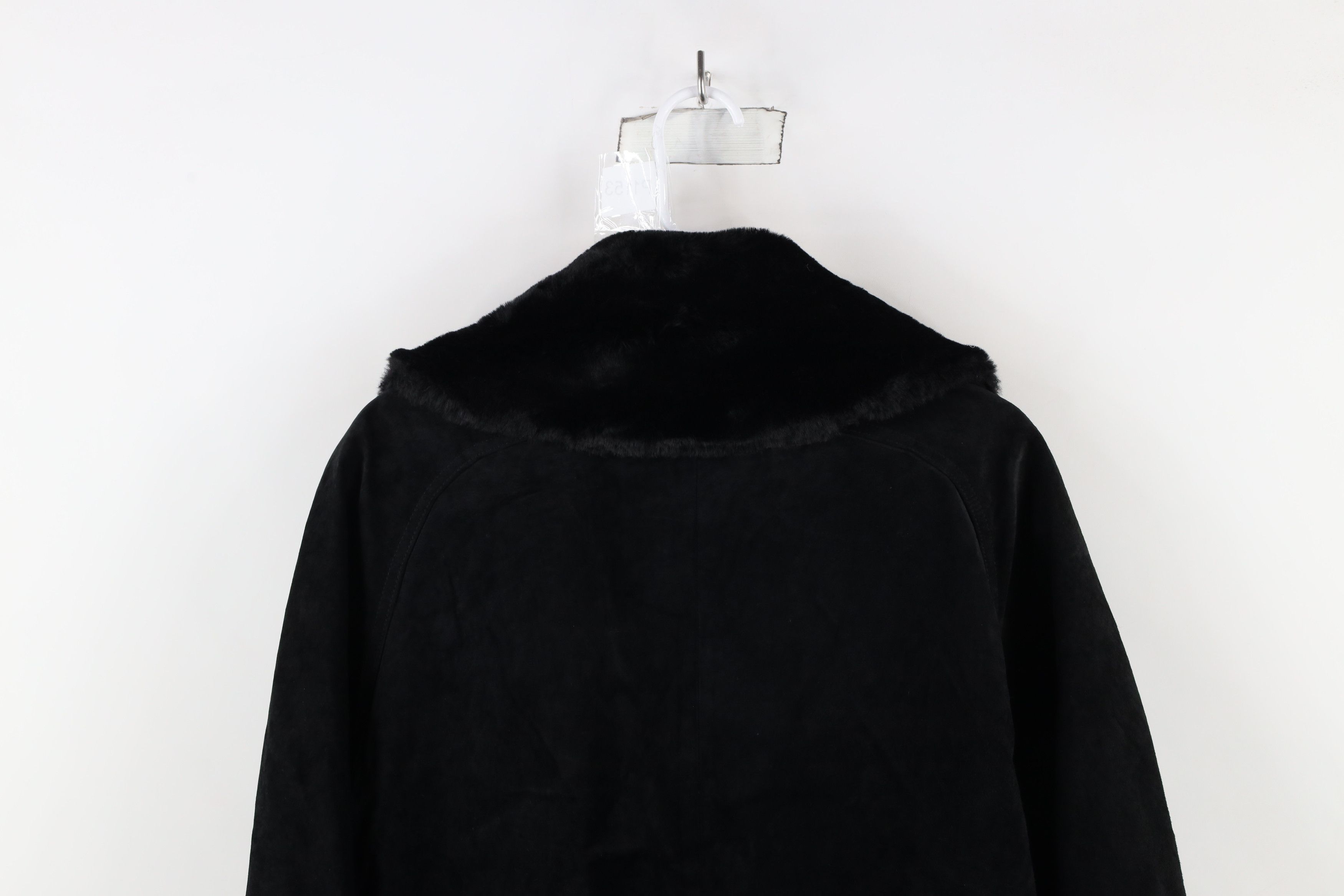 Vintage Vintage 90s Streetwear Plush Collar Suede Leather Jacket Size L / US 10 / IT 46 - 13 Thumbnail