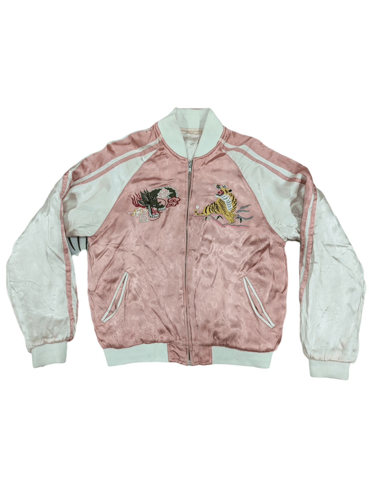 Japanese Brand SUKAJAN JACKET EMBROIDERY DRAGON TIGER REVERSIBLE Size US S / EU 44-46 / 1 - 2 Thumbnail