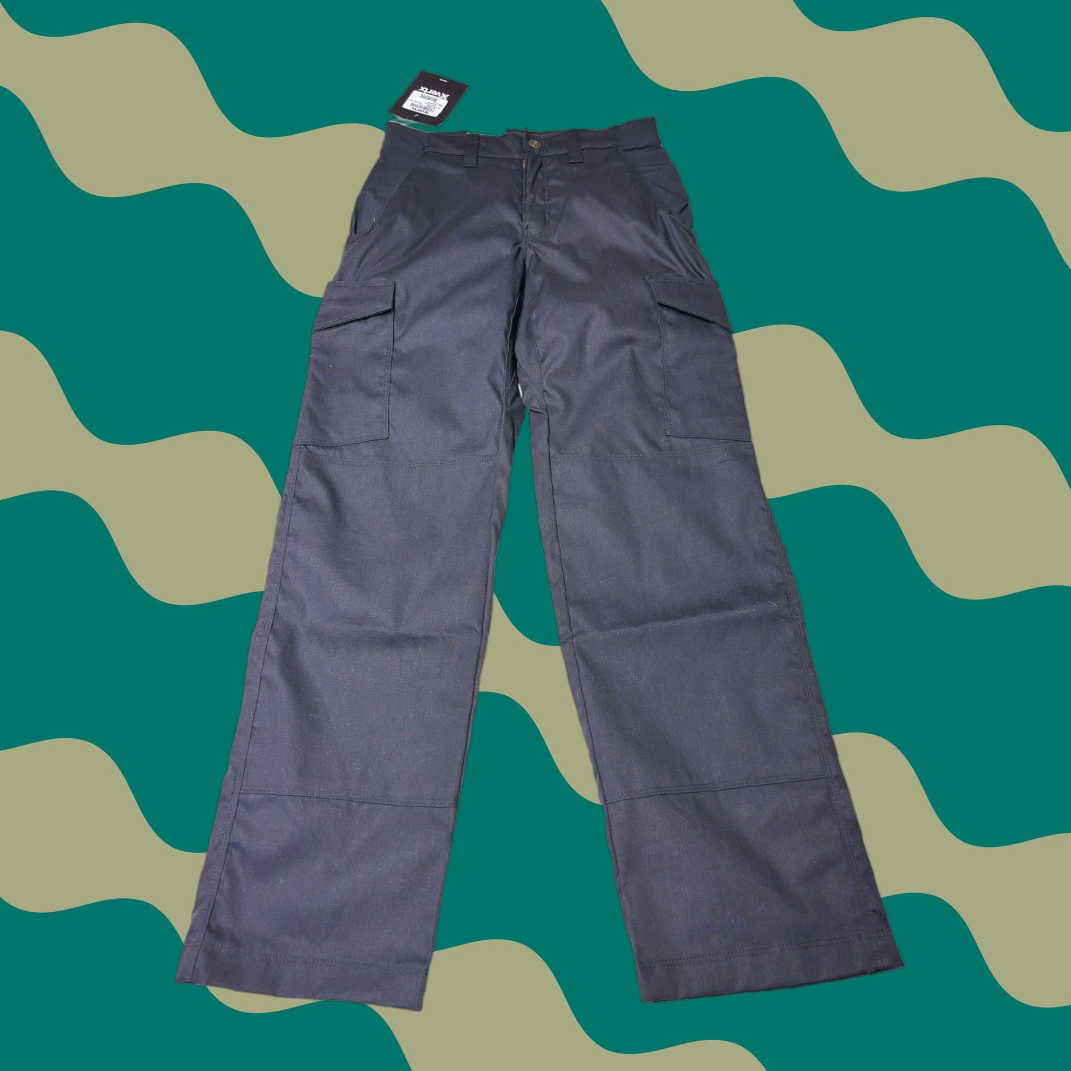 Vintage Vertx Women Cargo Pants X1CU2381 Navy Blue 30W30L/30Inseam Twill Straight Pockets Logo Button Zip Workwear Casual Womens Size 28" / US 6 / IT 42 - 1 Thumbnail