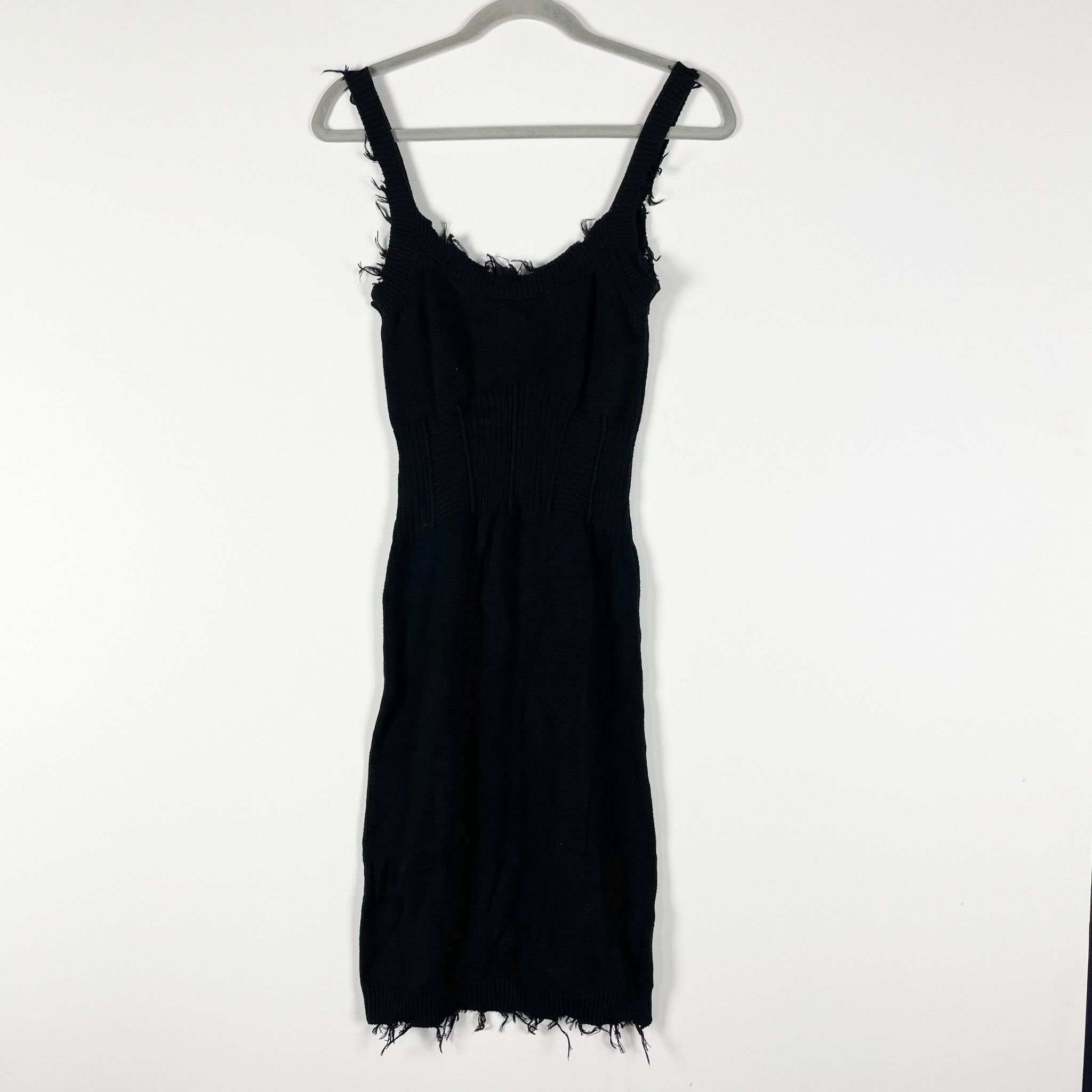 SER.O.YA Ser.O.Ya Isla Cotton Knit Stretch Fray Raw Edge Size S / US 4 / IT 40 - 1 Thumbnail