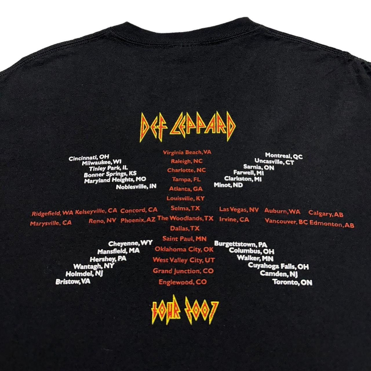 Band Tees × Hanes × Vintage Y2K Def Leppard 2007 Tour T-Shirt Size US L / EU 52-54 / 3 - 4 Thumbnail