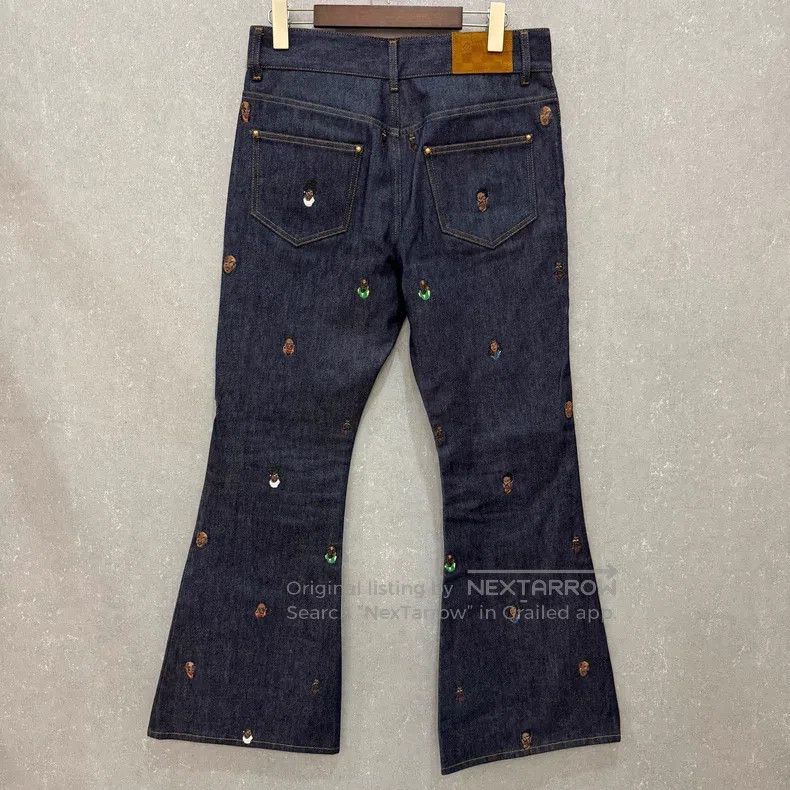 Louis Vuitton Louis Vuitton Fei Dong Full Print Embroidered Jeans Size US 29 - 2 Thumbnail