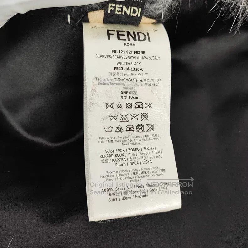 Fendi Fendi Black and white fur shawl Size ONE SIZE - 4 Thumbnail