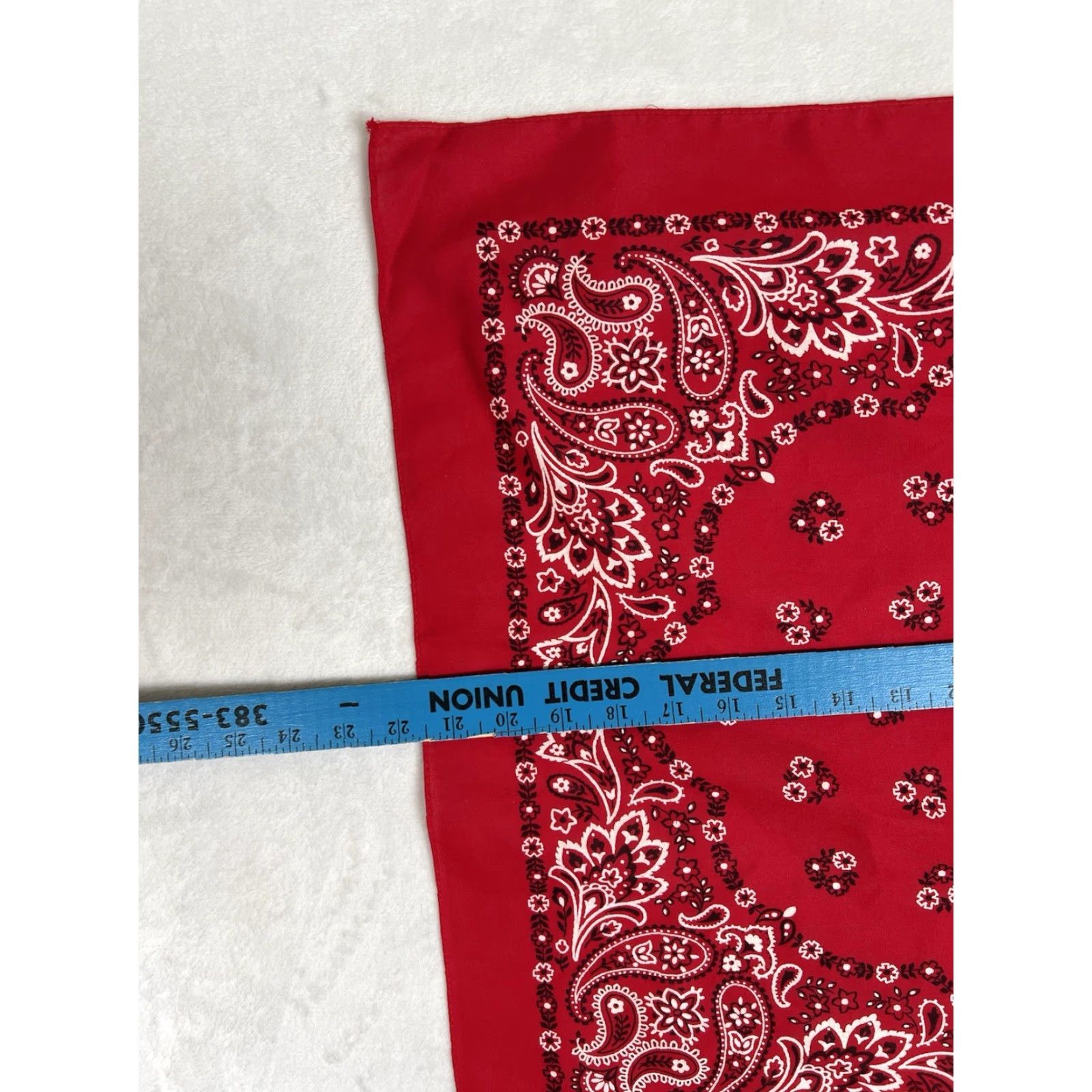 Vintage VINTAGE Wamcraft Bandana Red Paisley Handkerchief Western USA Made Men Women Adult Unisex Cowboy Bandana Paisley Red Cotton Handkerchief Size ONE SIZE - 3 Thumbnail