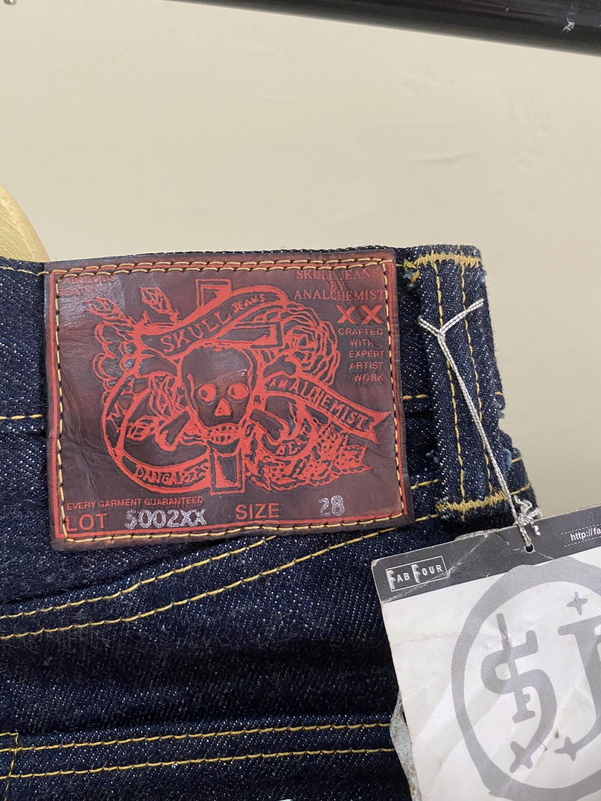 Japanese Brand Brand New Old Stock Skull Jeans by Alchemist Denim Size 28 Size US 28 / EU 44 - 8 Thumbnail