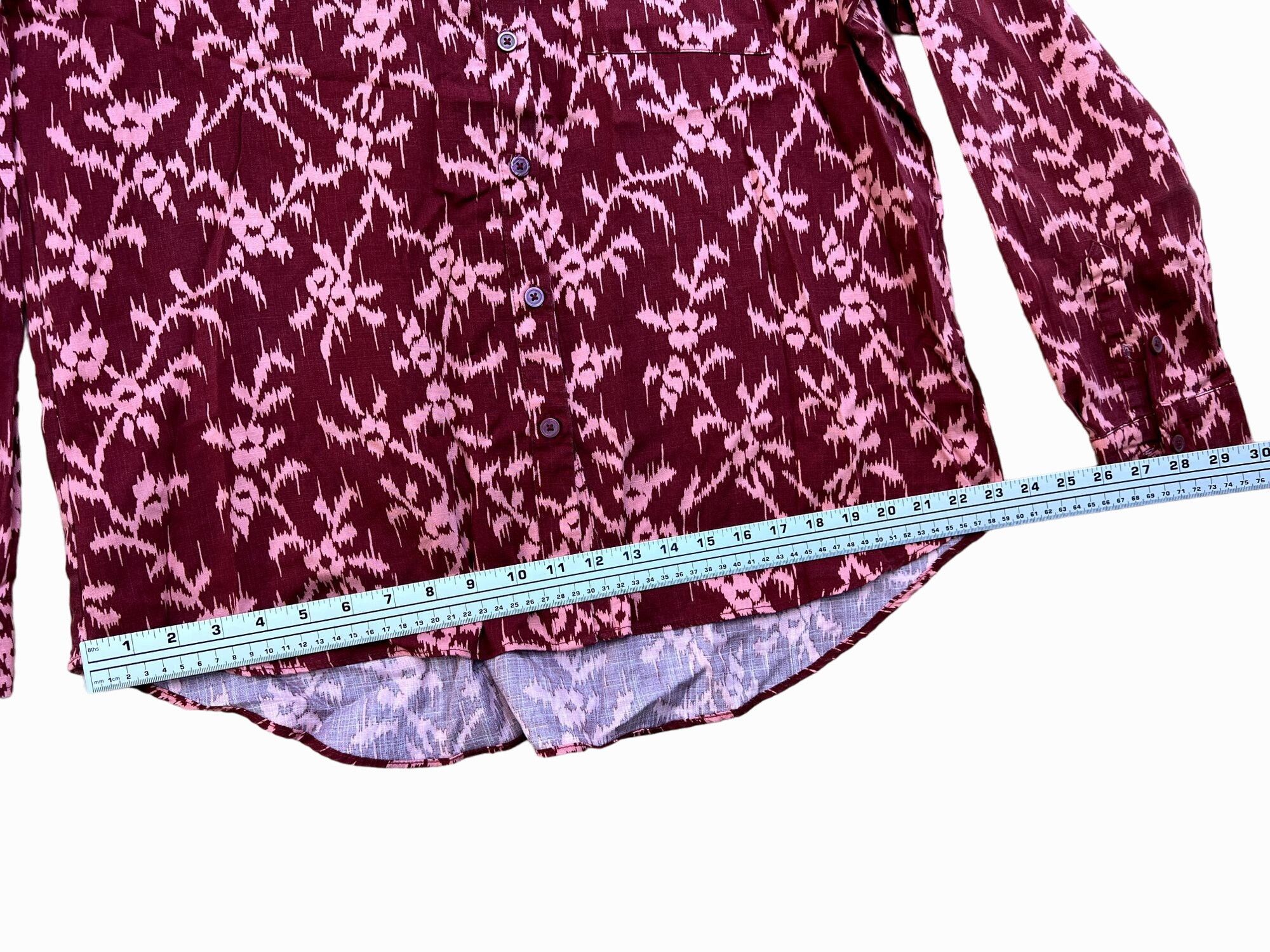 Other Knox Rose - Women's Long Sleeve Button-Down Shirt Top - Red Size L / US 10 / IT 46 - 7 Thumbnail