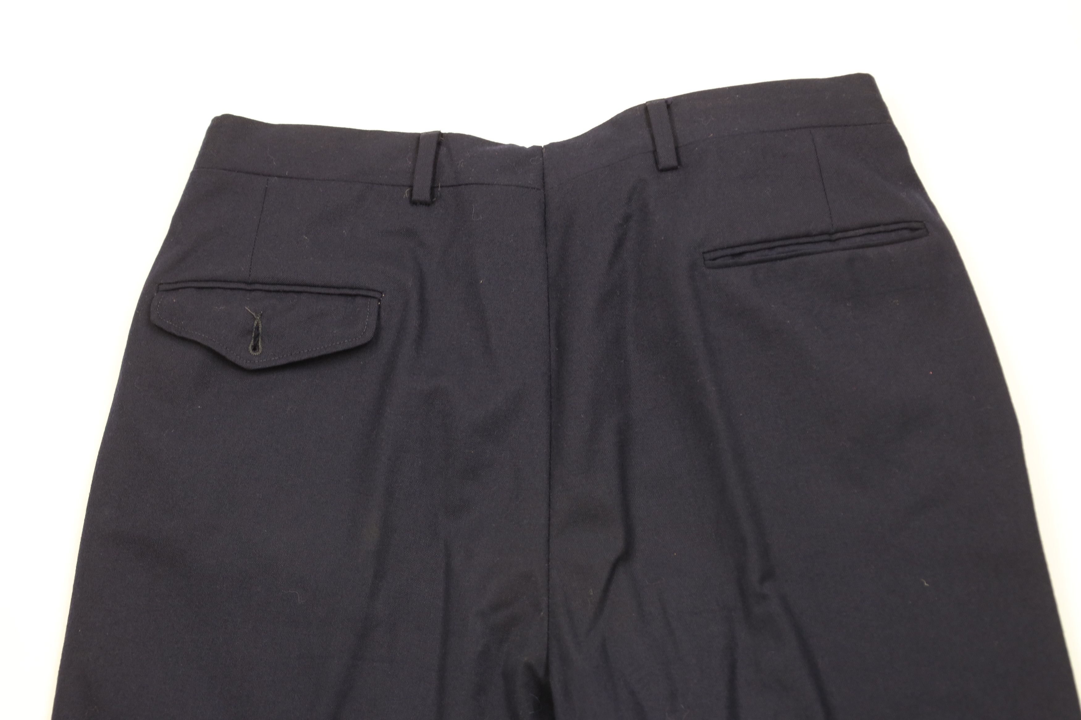 Vintage Vintage 70s Streetwear Wool Wide Leg Chino Pants Blue USA Size US 34 / EU 50 - 10 Thumbnail
