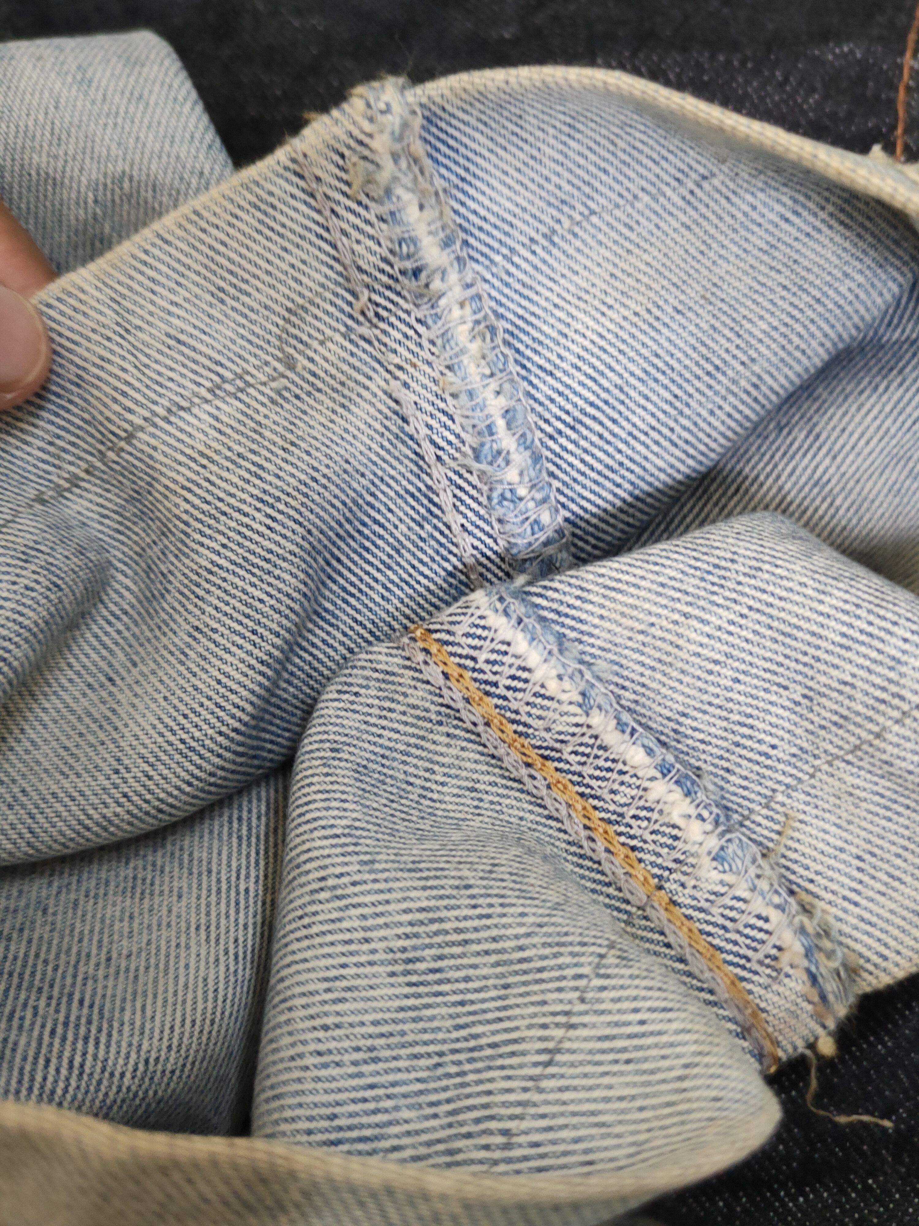 Japanese Brand Uniqlo japan patchwork Distressed Ripped denim Jeans #W1970 Size US 35 - 13 Thumbnail